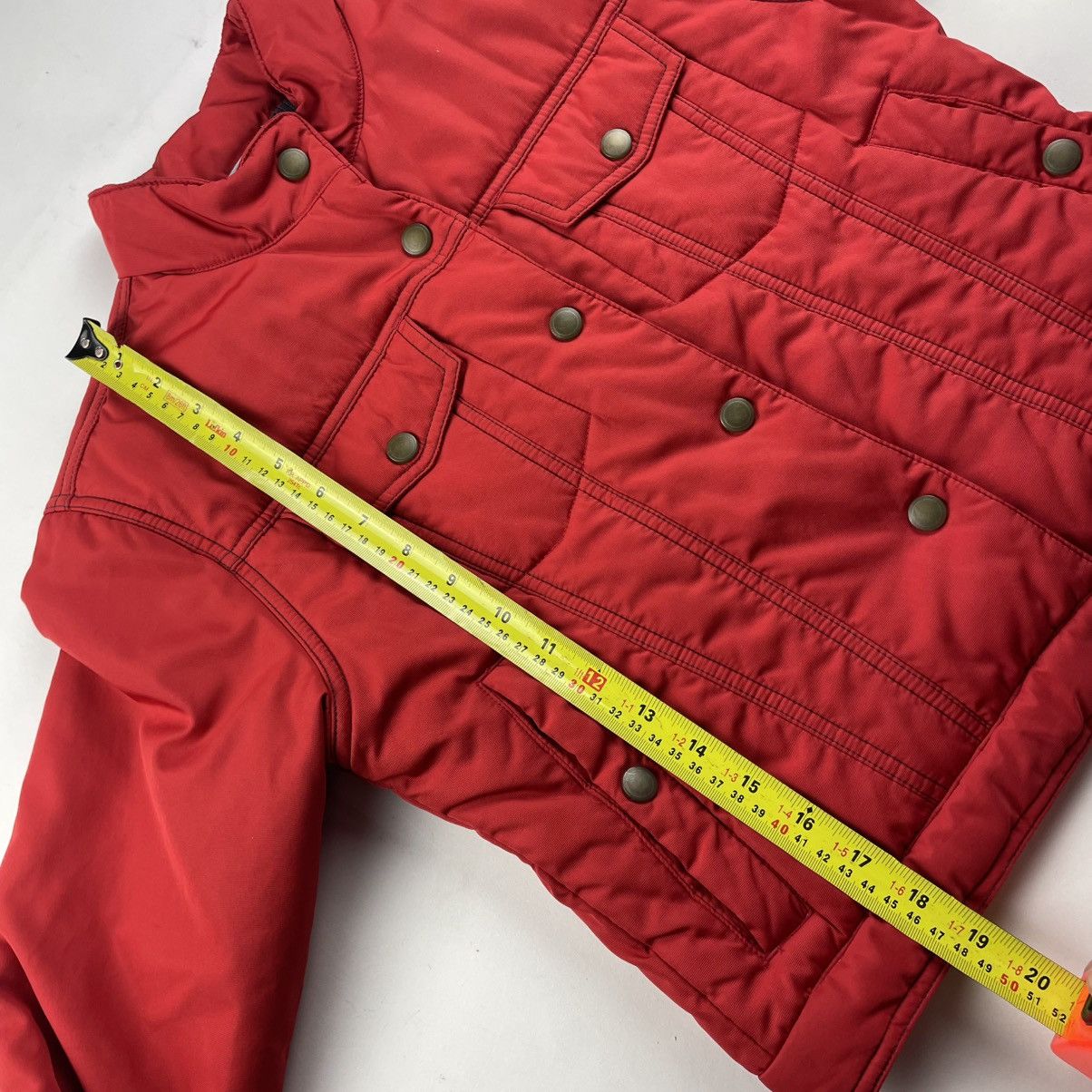Nike Vtg Y2K Nike Red Quilted Down Puffer Trucker Jacket Womens Size S / US 4 / IT 40 - 12 Thumbnail