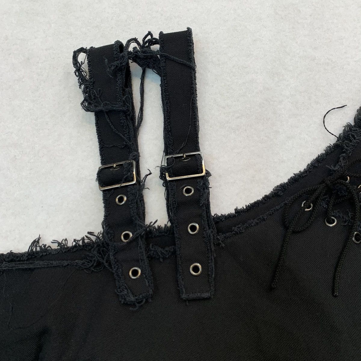 Other 2000s B.P.N (Black Peace Now) Canvas Bondage Corset Top Size M / US 6-8 / IT 42-44 - 3 Thumbnail