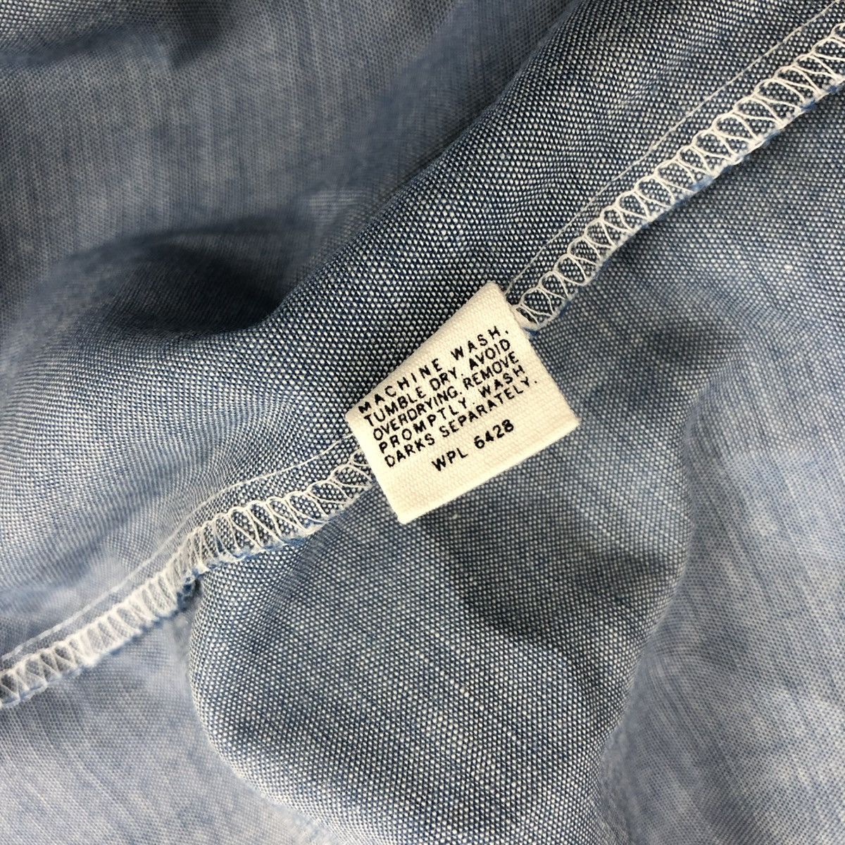 Wrangler 1970s Wrangler Embroidered Pearl Snap Western Shirt Chambray Size US S / EU 44-46 / 1 - 7 Thumbnail