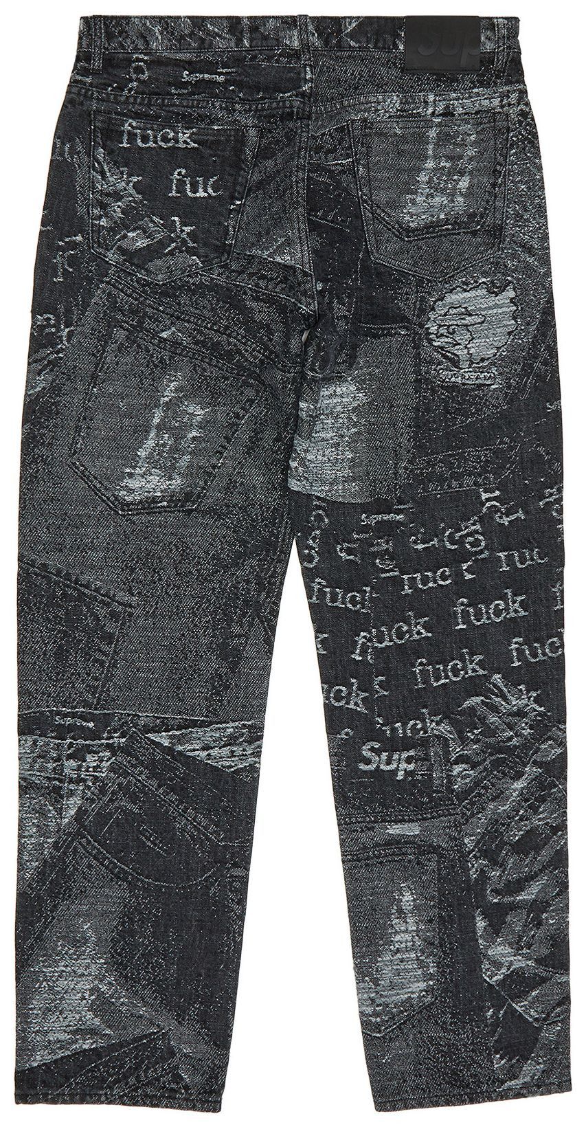 Supreme Archive Fuck Denim Jacquard Regular Jeans Supreme Pants Size US 30 / EU 46 - 8 Thumbnail