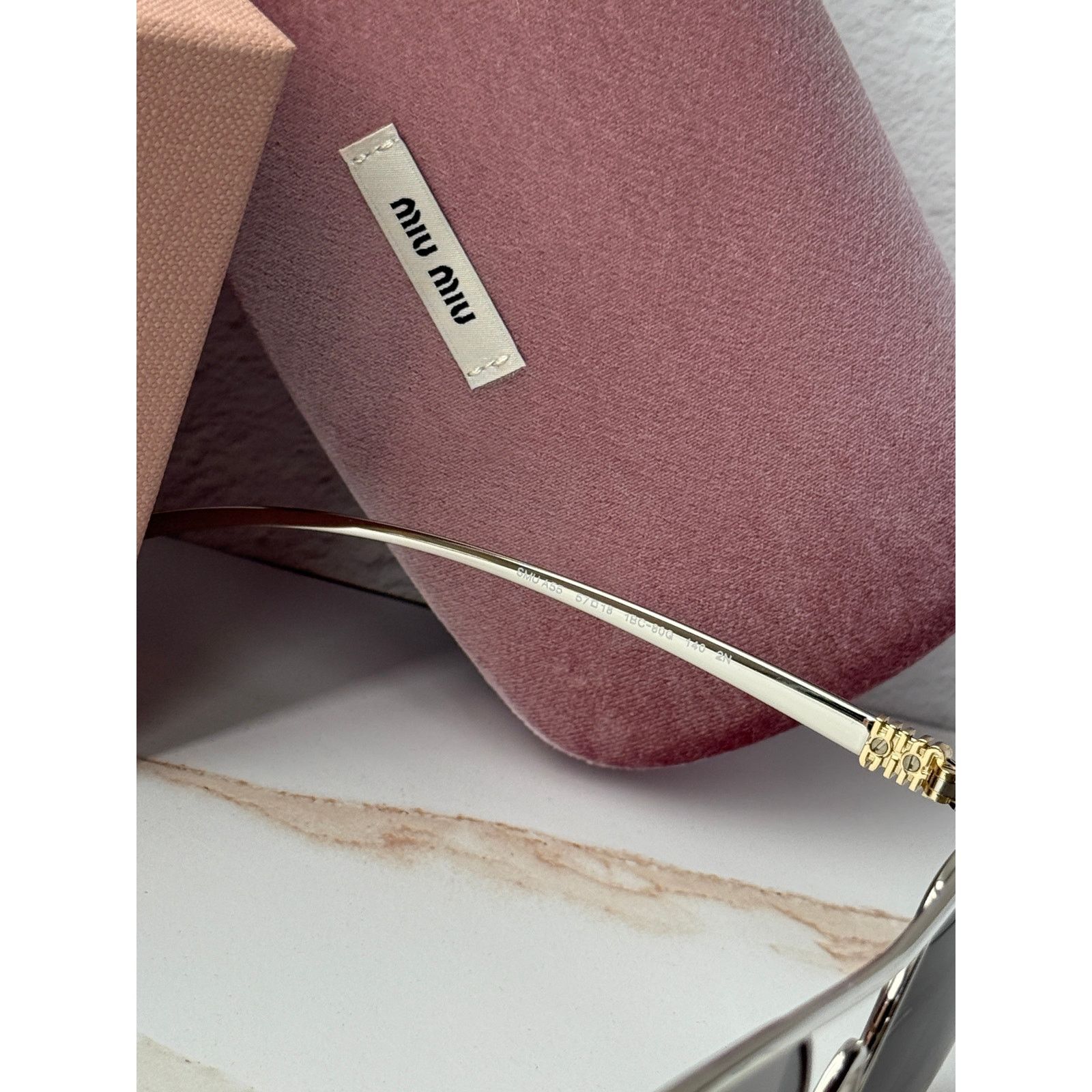 Miu Miu NEW Miu Miu MU A55S Silver Oversized Aviator Sunglasses $637 Size ONE SIZE - 8 Thumbnail