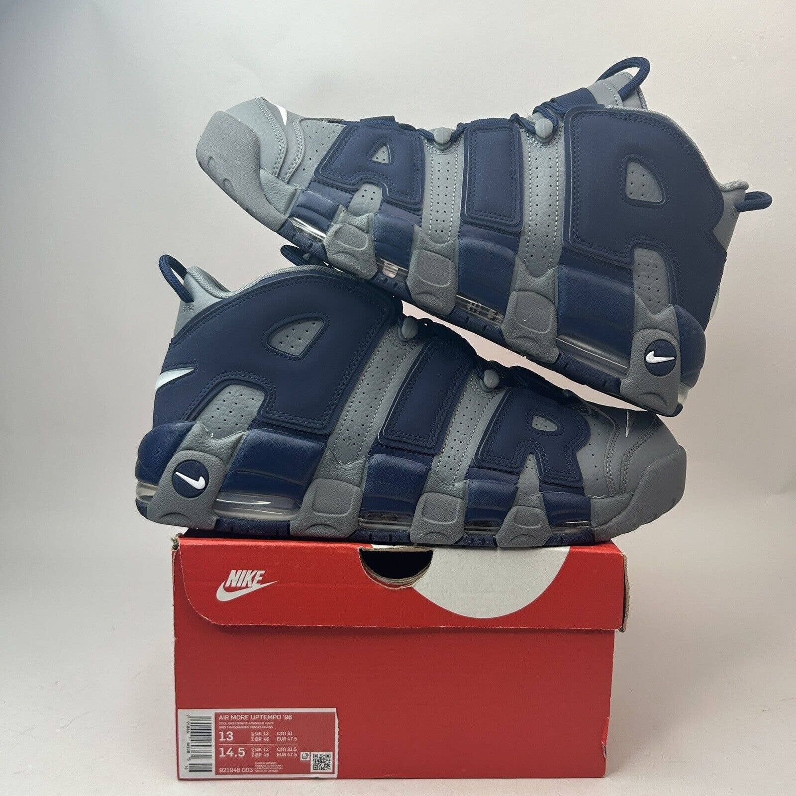 image of Nike Air More Uptempo “Georgetown Hoyas” 2023 Shoes in Grey, Men's (Size 13)