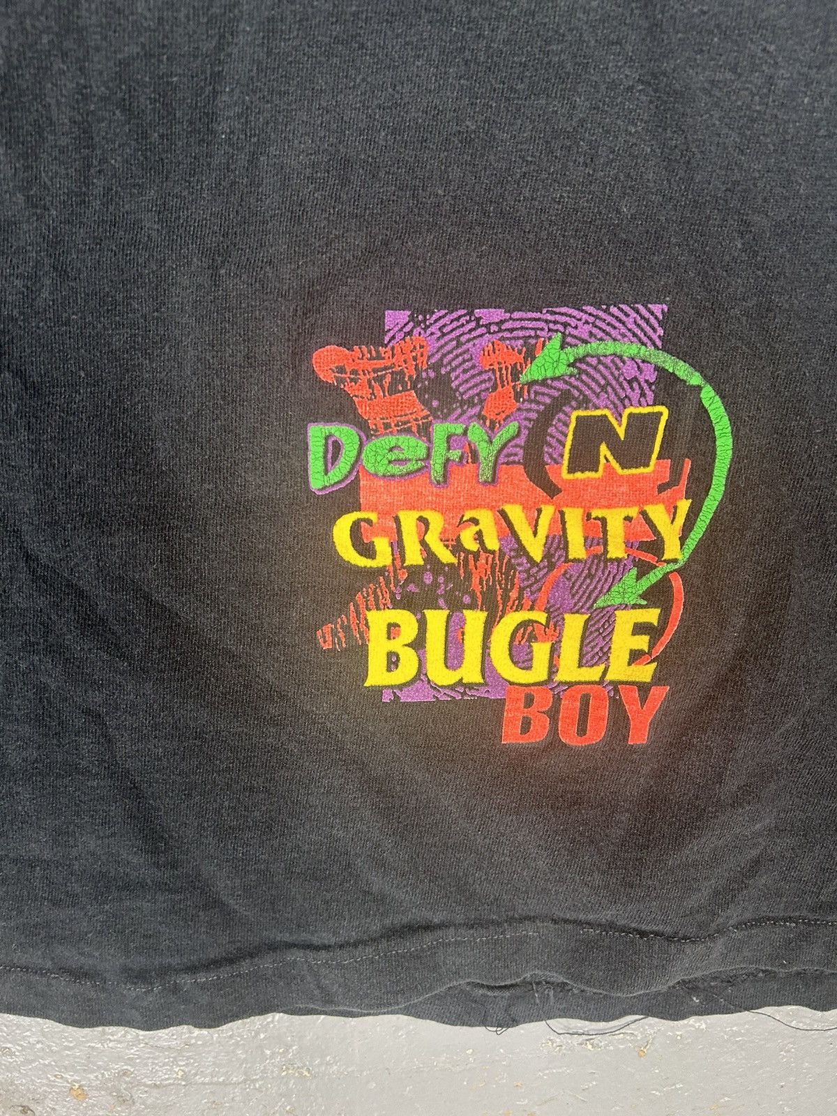 Bugle Boy × Vintage Crazy Vintage 90s Essential Black Bugle Boy Graphic T-Shirt Size US M / EU 48-50 / 2 - 3 Thumbnail