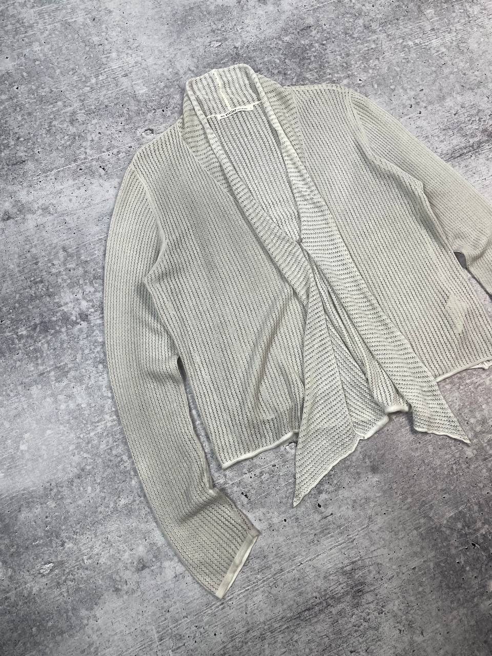 Vintage Vintage Nile Atelier Linen Mesh Knit Cardigan Sweater Y2K Size L / US 10 / IT 46 - 2 Thumbnail