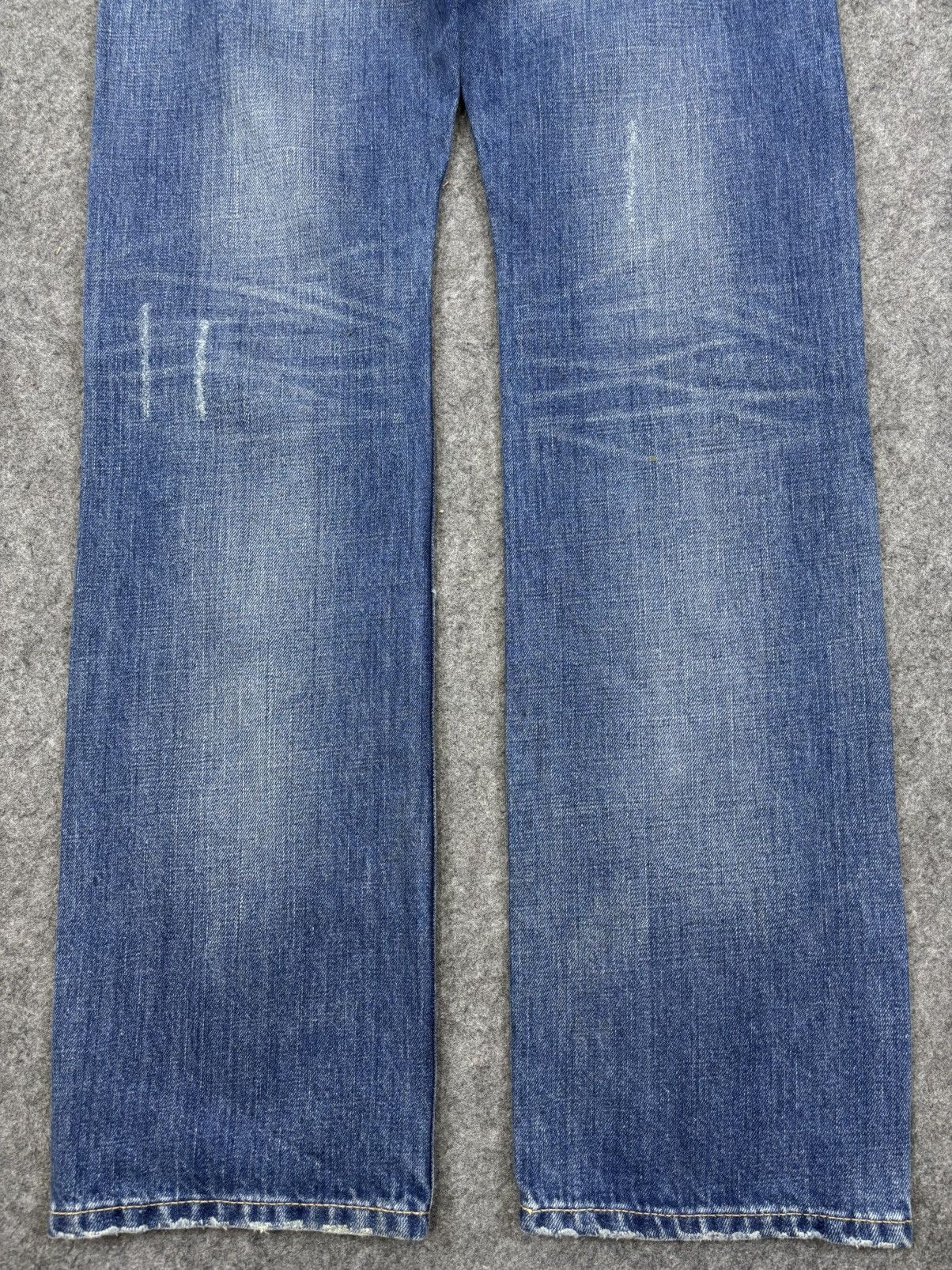 Japanese Brand 💥90s Style💥Flash Report Distressed Denim F805 Size US 28 / EU 44 - 8 Thumbnail