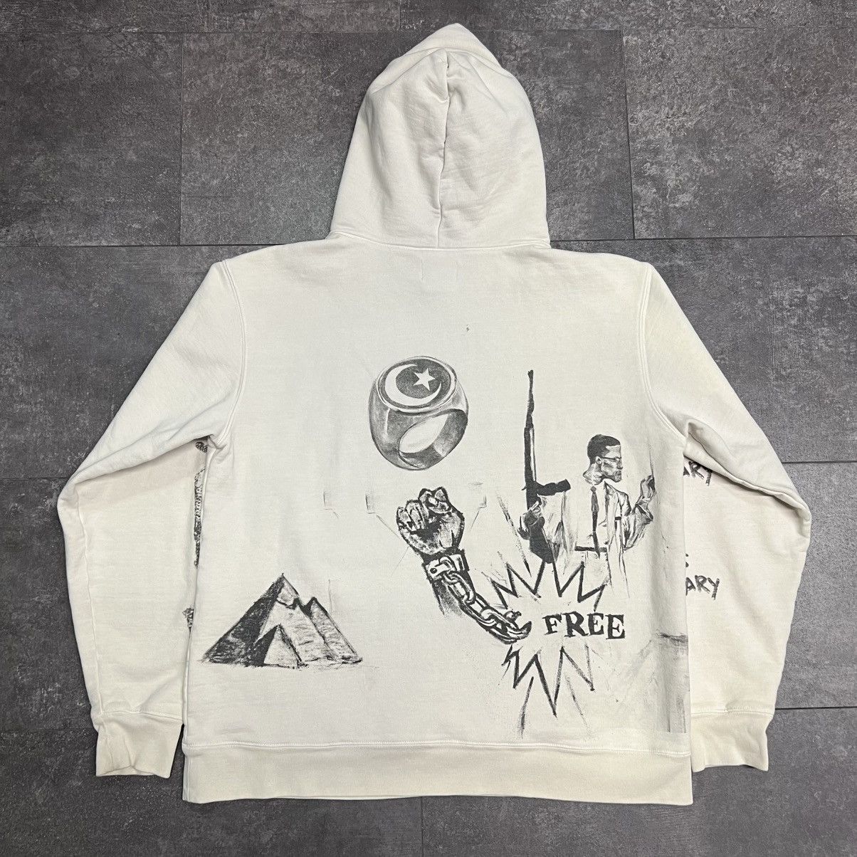 Barriers Barriers Worldwide Malcom X Restricted Hoodie Cream Size US L / EU 52-54 / 3 - 2 Thumbnail