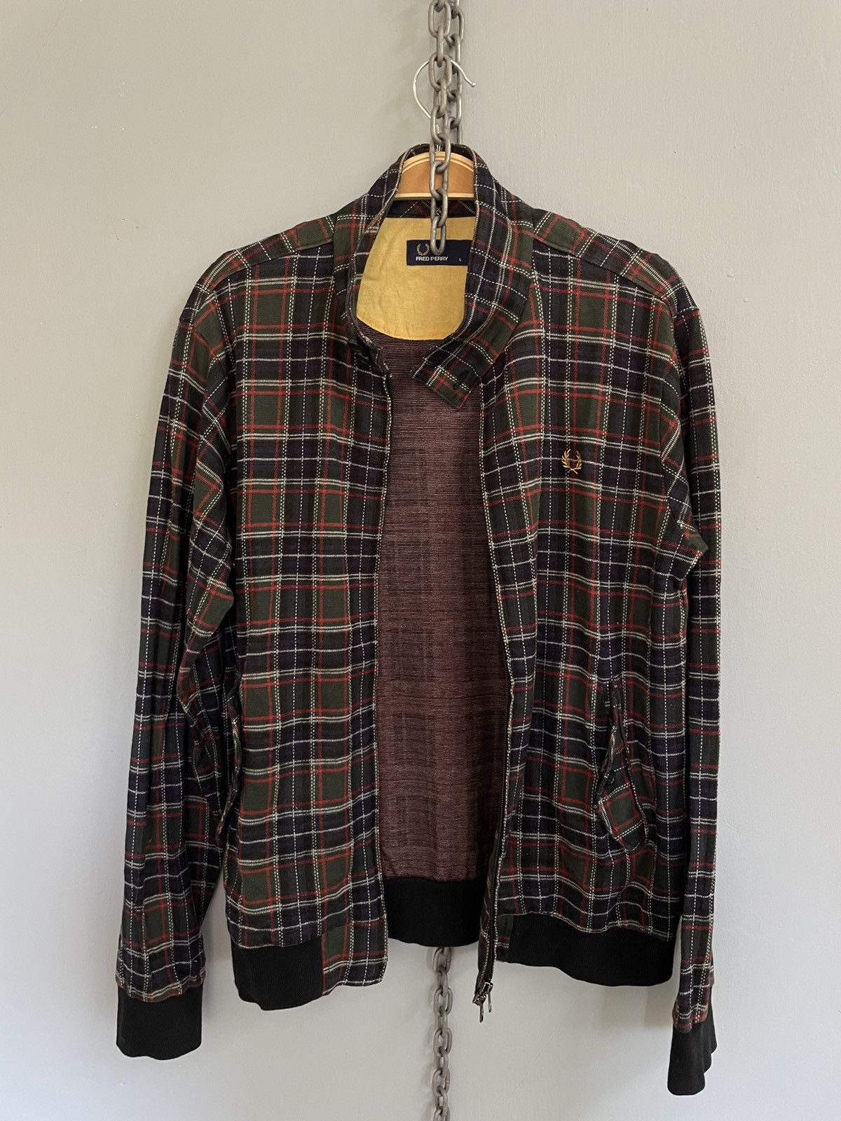 Fred Perry Fred Perry Checker zip up jacket Size US L / EU 52-54 / 3 - 4 Thumbnail