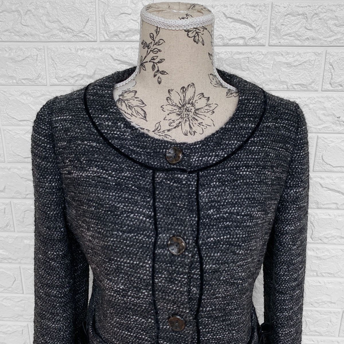 Other FRANCO FERRARO MILANO WOOL TWEED CARDIGAN JACKET Size S / US 4 / IT 40 - 6 Thumbnail