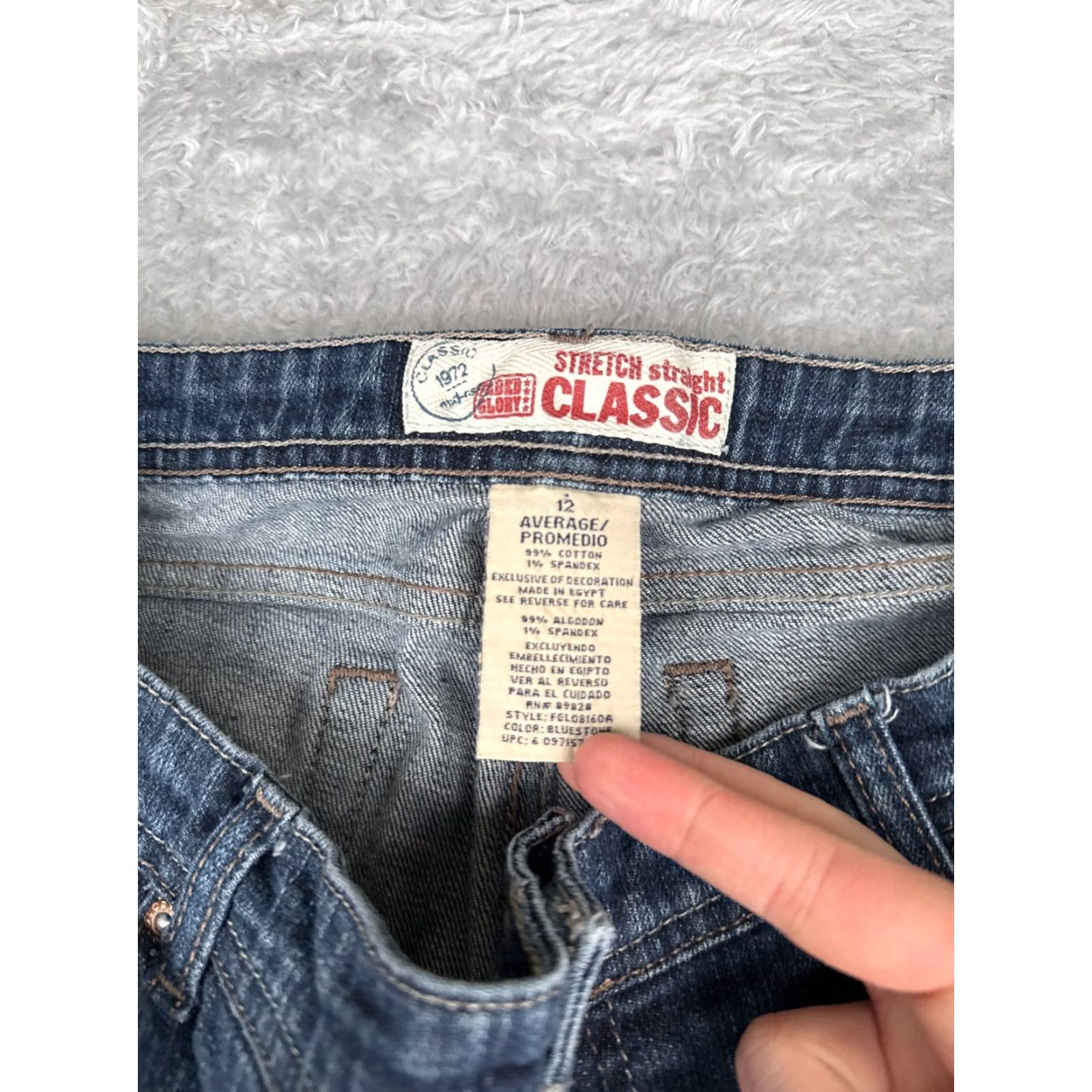 Faded Glory VINTAGE Faded Glory Women's Jeans Straight Fit 12 Blue Denim Cotton Stretch 32x30 Size 34" / US 12 / IT 48 - 6 Thumbnail