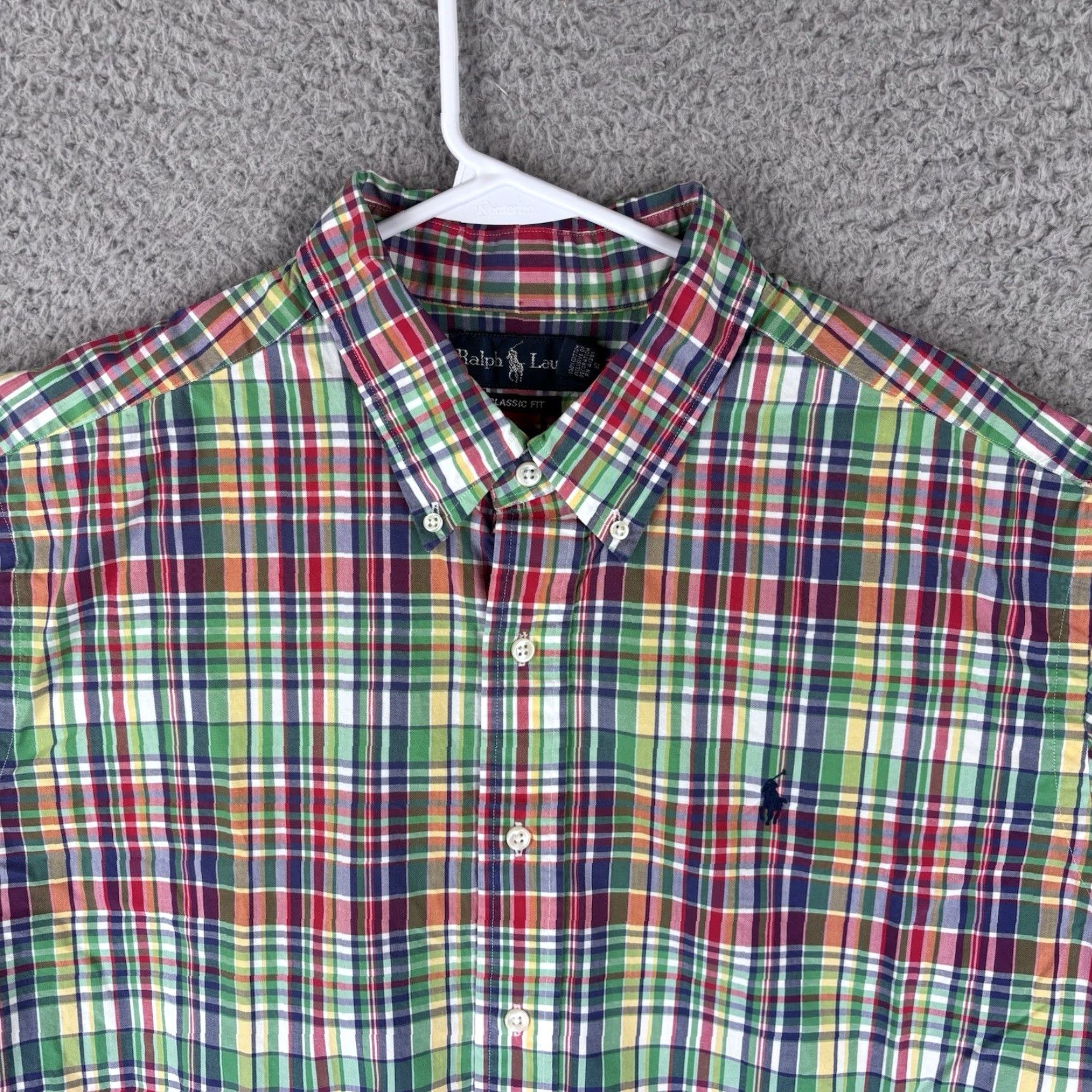 Polo Ralph Lauren Ralph Lauren Polo Oxford Shirt Men 2XL Madras Plaid Long Sleeve Blue Pony Preppy Shirt Size US XXL / EU 58 / 5 - 2 Thumbnail