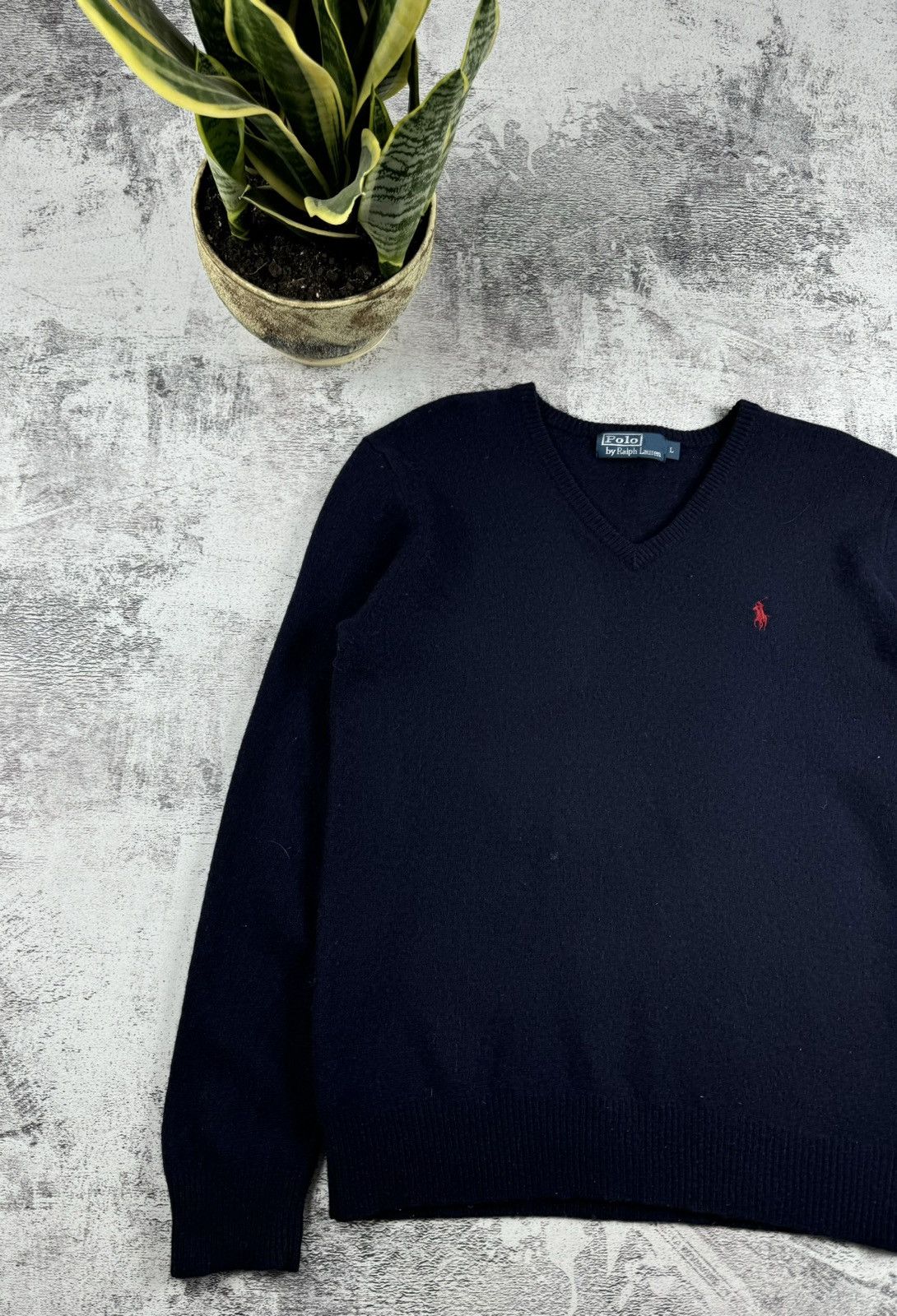 Polo Ralph Lauren 90S Polo Ralph Lauren Lambs Wool V-Neck Old Money Sweater Size US L / EU 52-54 / 3 - 2 Thumbnail
