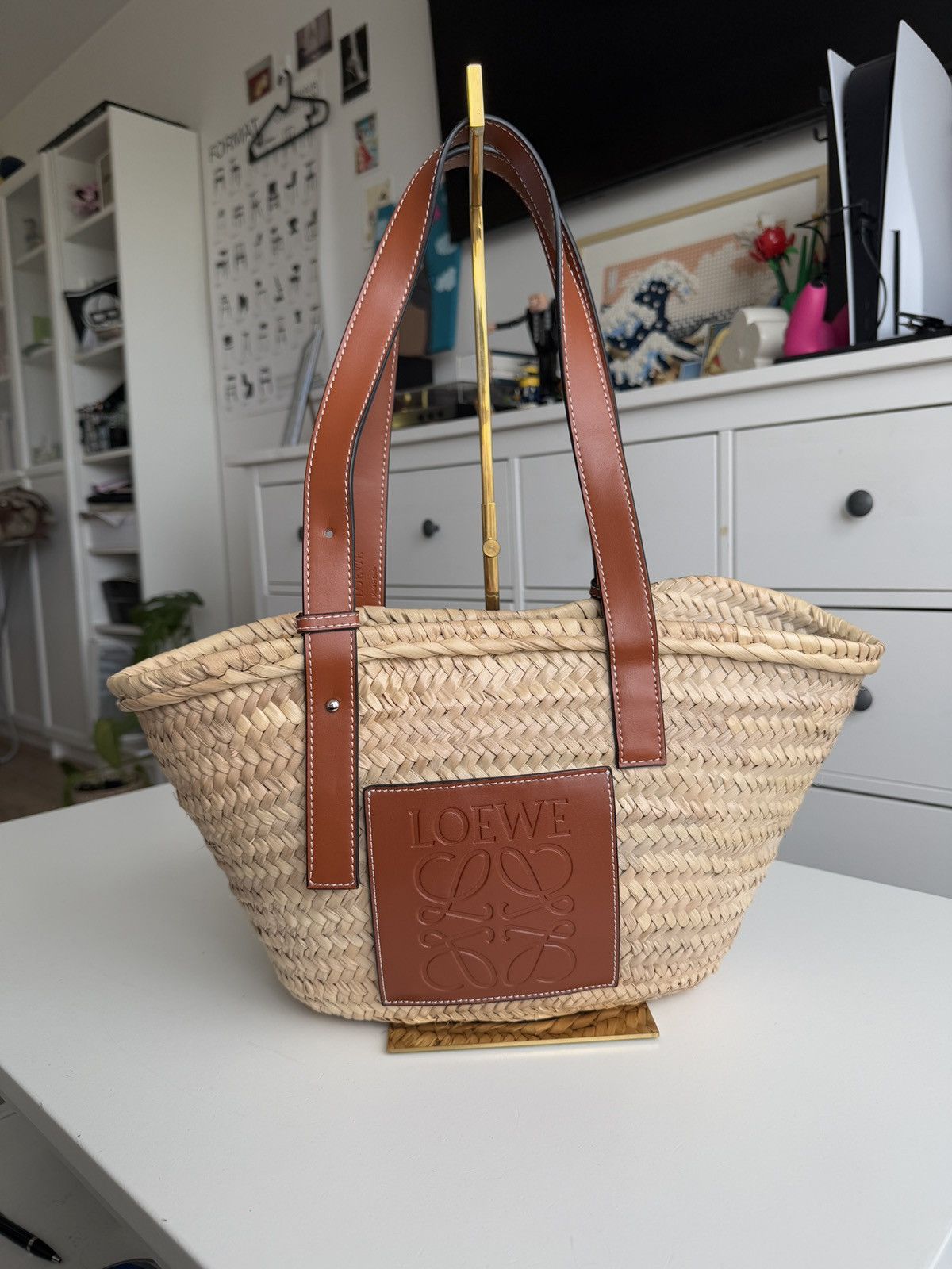 Designer × Loewe Loewe big logo basket bag designer luxury old money summer Size ONE SIZE - 1 Thumbnail
