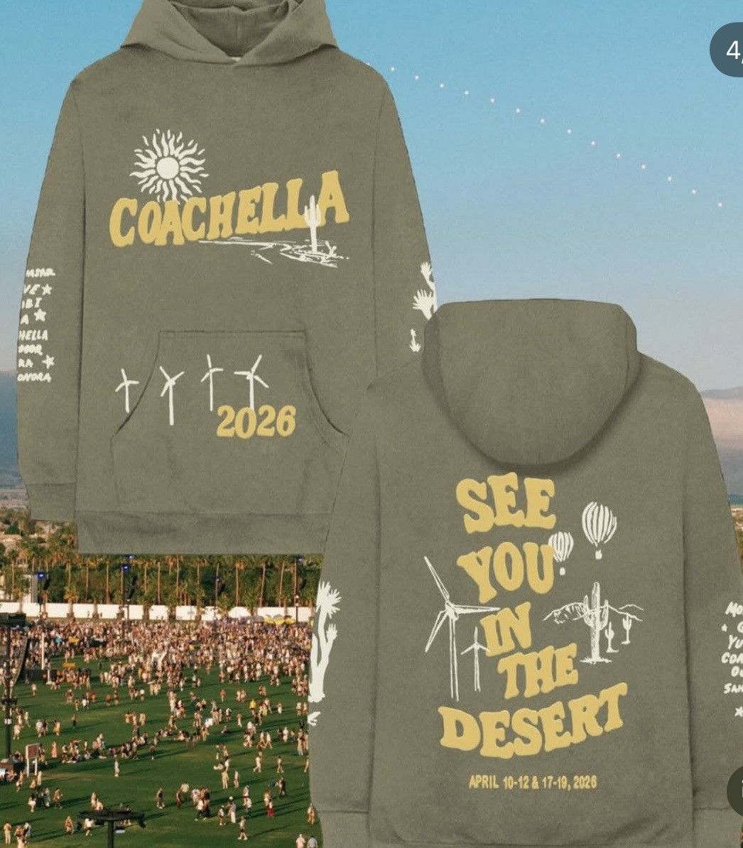 Coachella Coachella 2026 See you in the desert hoodie sz Large Size US L / EU 52-54 / 3 - 1 Thumbnail