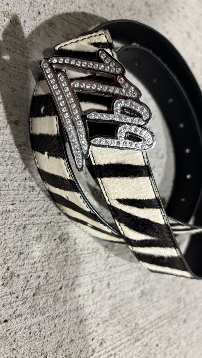 1199 Bazo 1199 Zebra Belt Size 32 - 25 Thumbnail