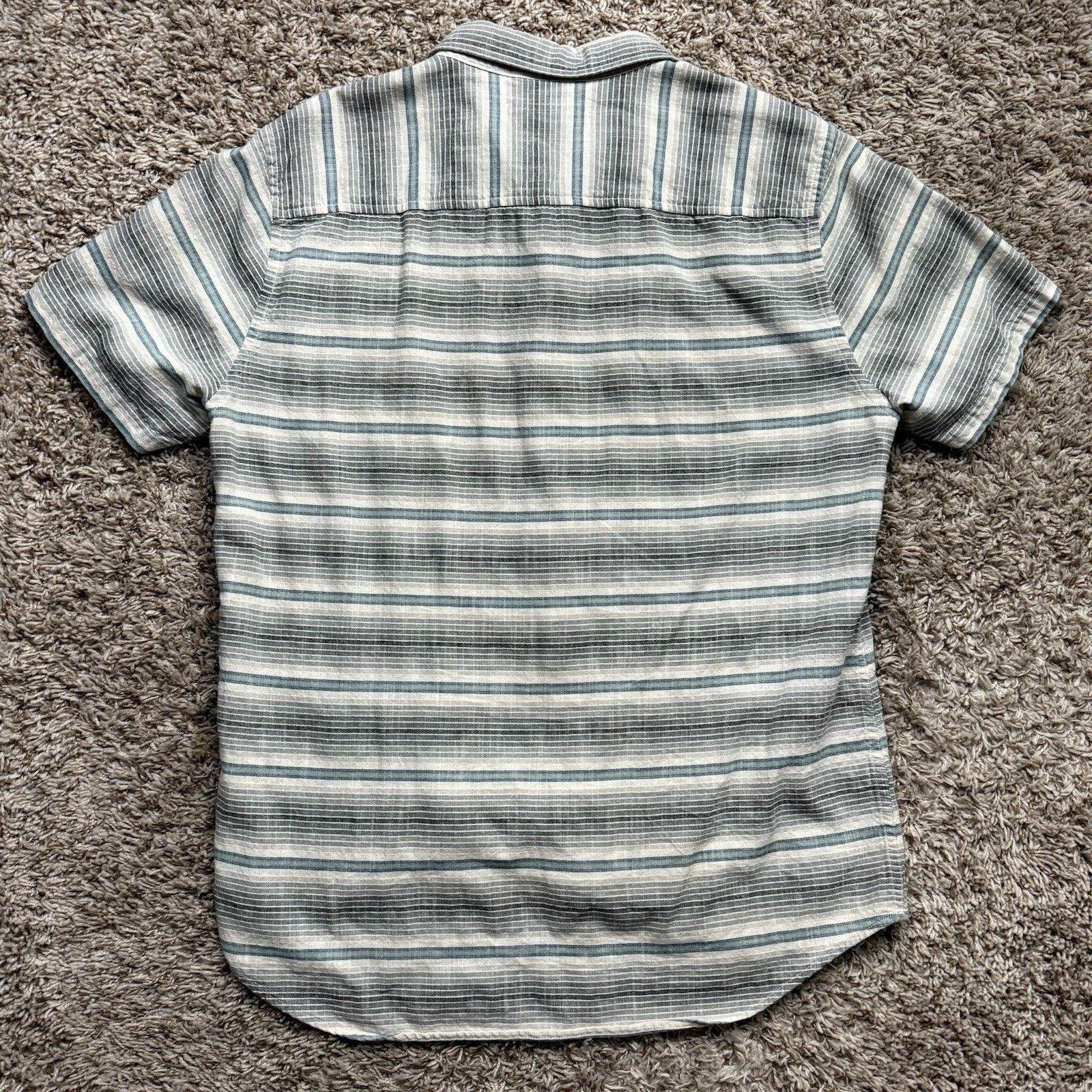 Outerknown Outerknown S.E.A. Shirt Button Up Striped Blue White Cotton Size US M / EU 48-50 / 2 - 5 Thumbnail