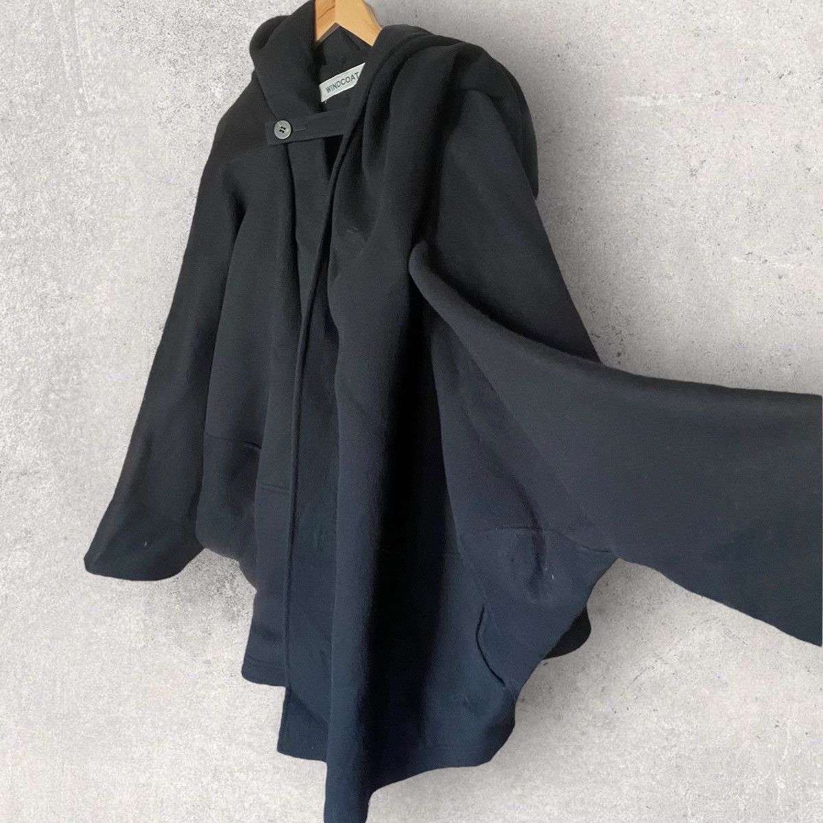 Issey Miyake Vintage Issey Miyake Asymmetric Oversized Wool Wind cot Size US M / EU 48-50 / 2 - 7 Thumbnail