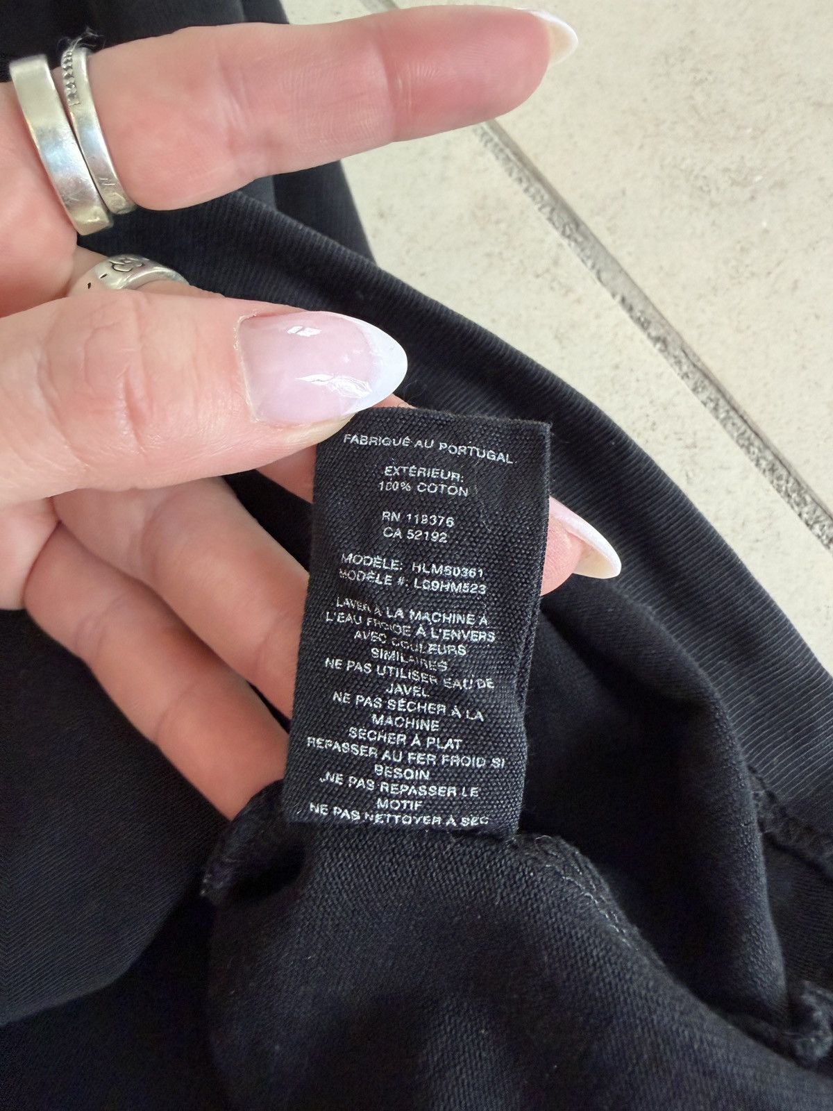 Helmut Lang Helmut Lang Logo T-Shirt Black Large Minimalist Designer Size US L / EU 52-54 / 3 - 4 Thumbnail