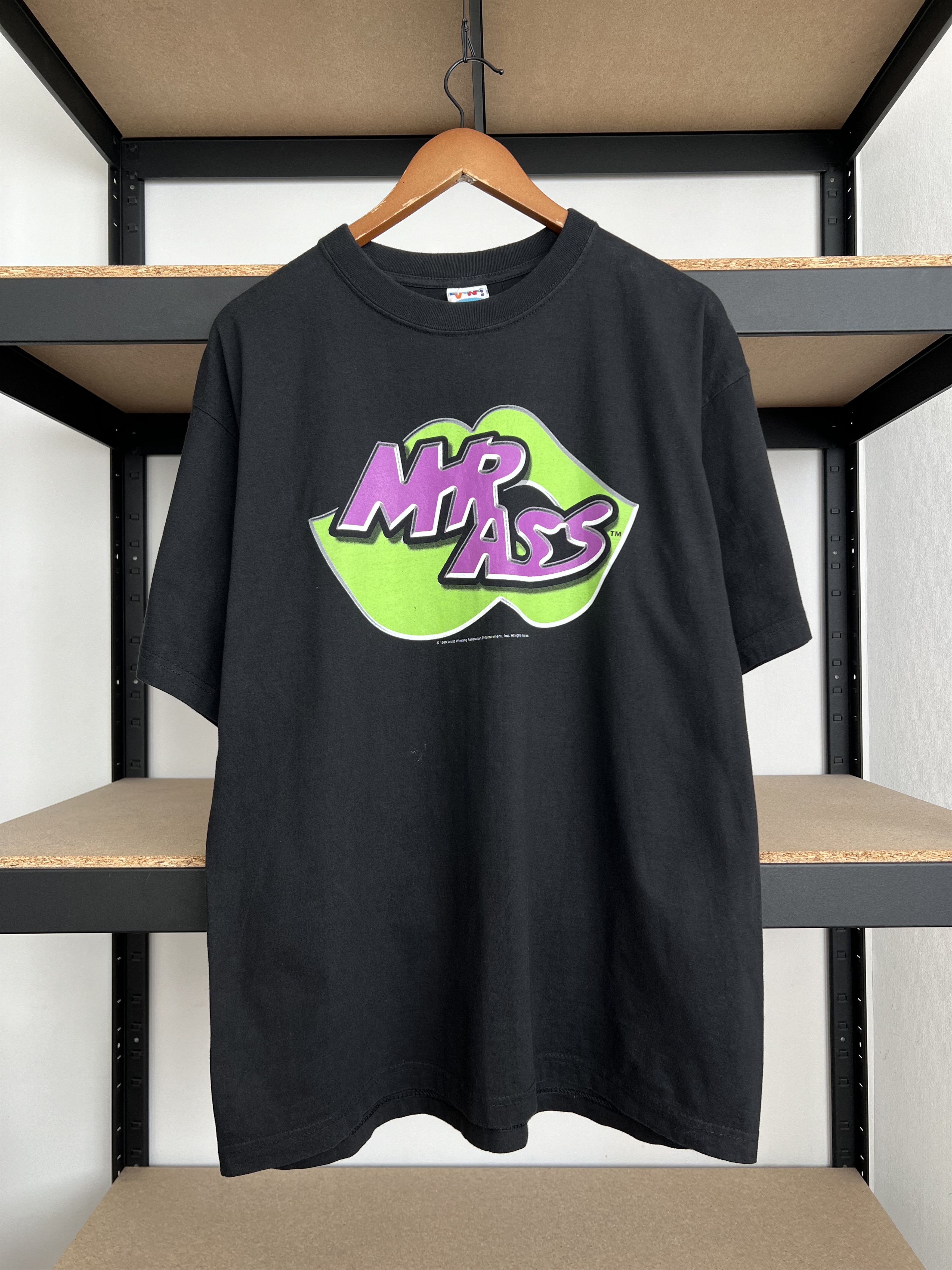 WWE Vintage 1999 Mr Ass Billy Gunn Backwards WWE WWF T-shirt Size US XL / EU 56 / 4 - 2 Thumbnail