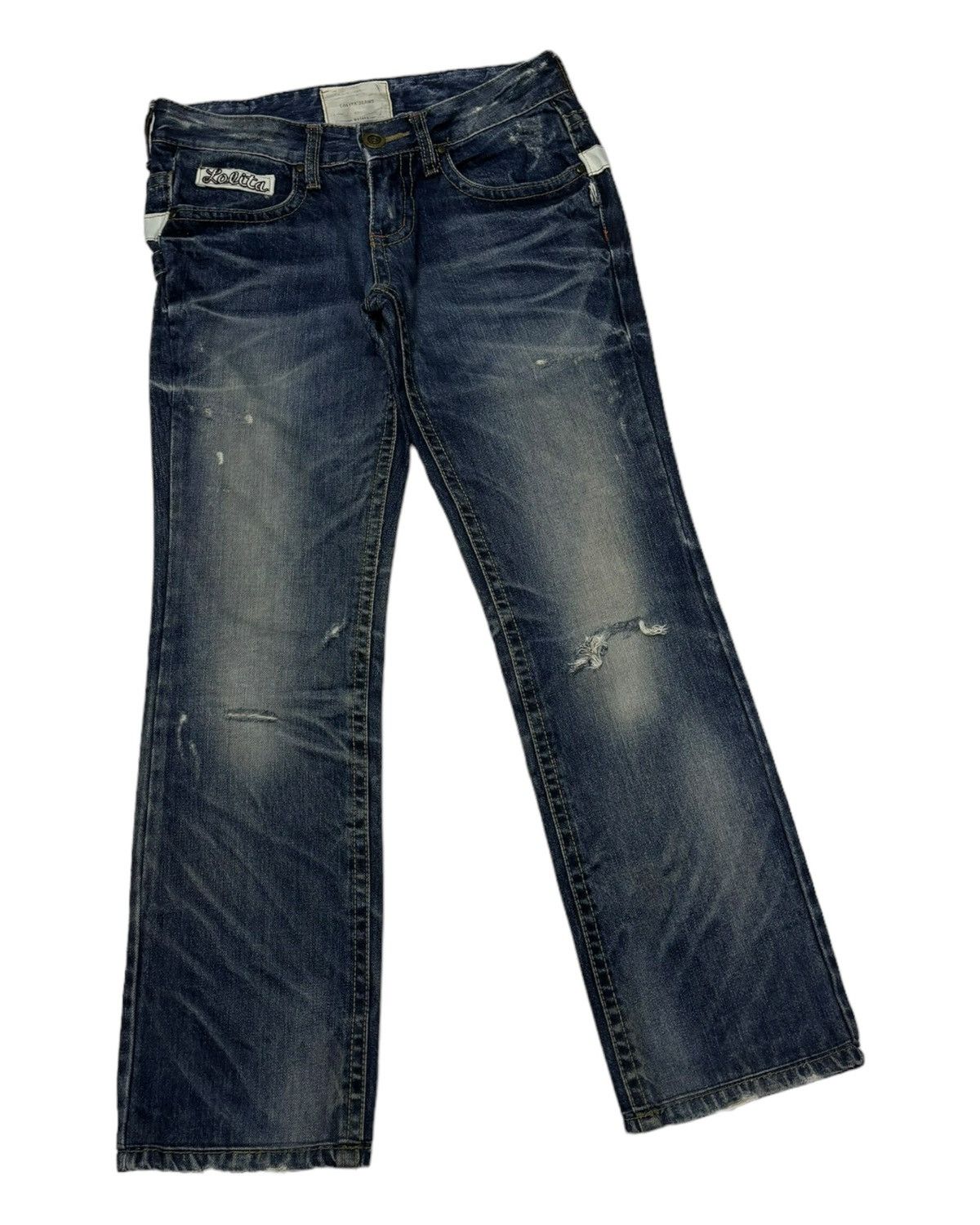 Japanese Brand 🔥VINTAGE LOLITA BY CONCERT CLUB DISTRESSED DENIM JEANS Size 30" / US 8 / IT 44 - 5 Thumbnail