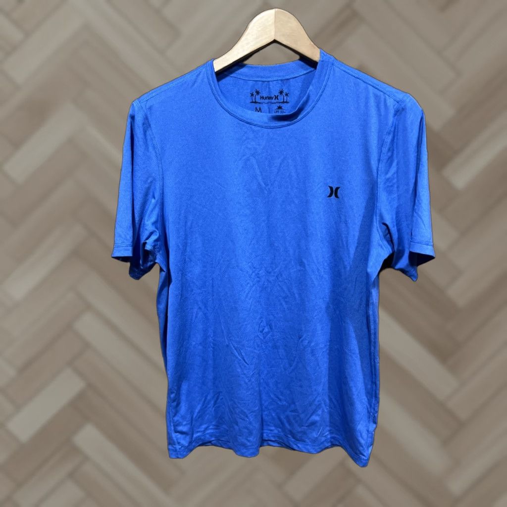 Hurley Hurley Dri FIT UPF 50+ Sun Surf Shirt Mens Blue Size Medium Short Sleeve Logo Beach Activewear Shirt Size US M / EU 48-50 / 2 - 1 Thumbnail
