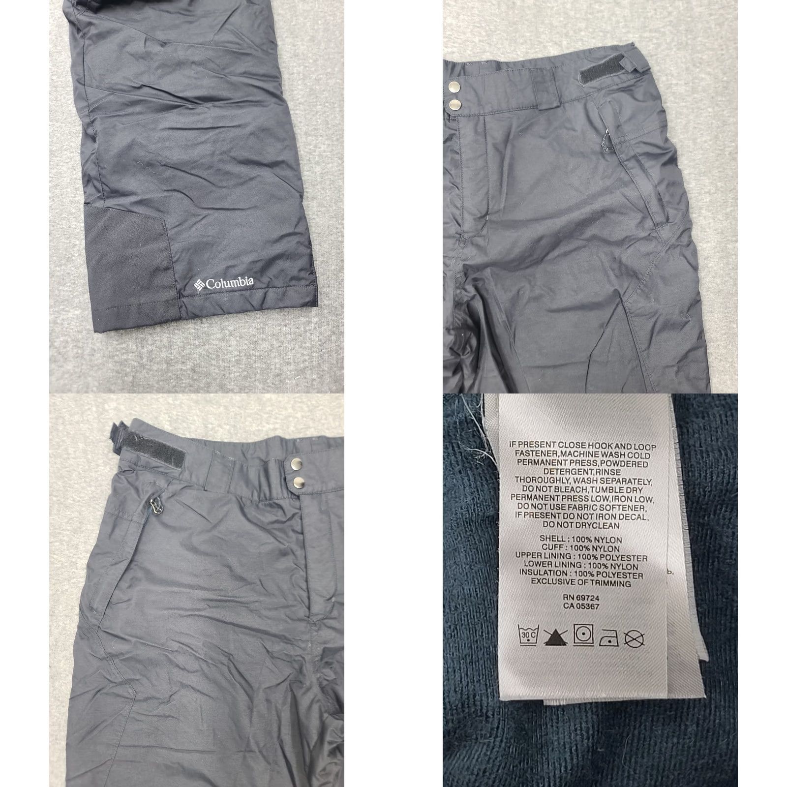 Vintage Columbia Snow Pants Black XL Bugaboo II Omni-Tech Waterproof Insulated Ski Pants Mens XL Black Snow Weatherproof Size US 36 / EU 52 - 8 Thumbnail