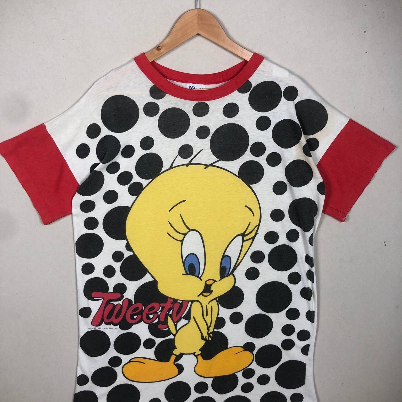 Anime × Cartoon Network × Vintage Vtg 90s Flirts Tweety Over Print Tshirt Cartoon Tees Size US L / EU 52-54 / 3 - 3 Thumbnail