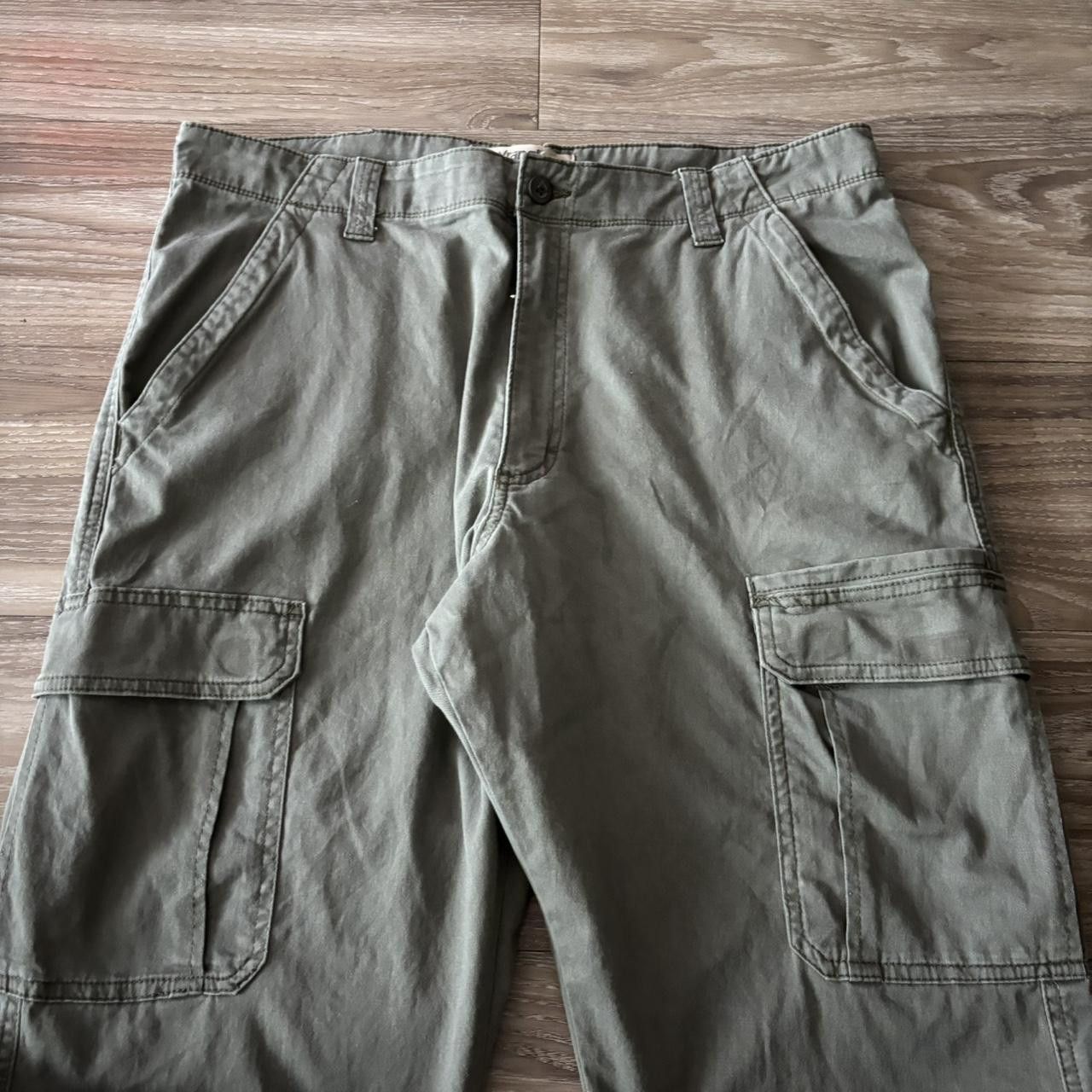 Vintage Crazy Vintage Y2K/2000s Baggy Olive Green Khaki Skater Cargo Pants! 36x29 Size US 36 / EU 52 - 5 Thumbnail