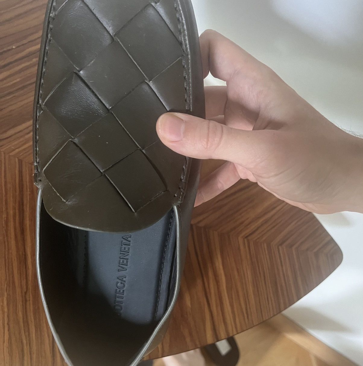 Bottega Veneta Bottega veneta olive green intrecciato leather loafers Size US 9 / IT 39 - 5 Thumbnail