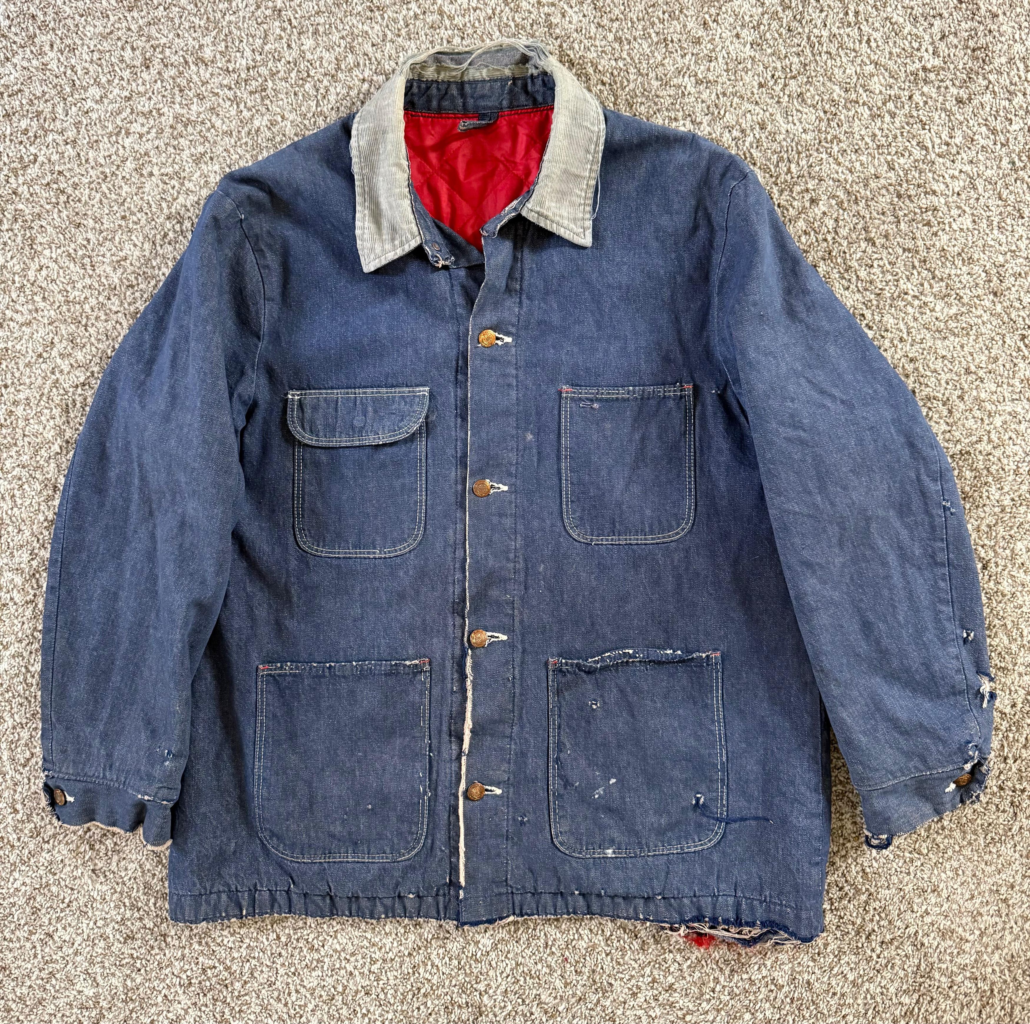 Wrangler 1970's Blue Bell Wrangler Denim Chore Coat - Vintage Size US M / EU 48-50 / 2 - 1 Thumbnail