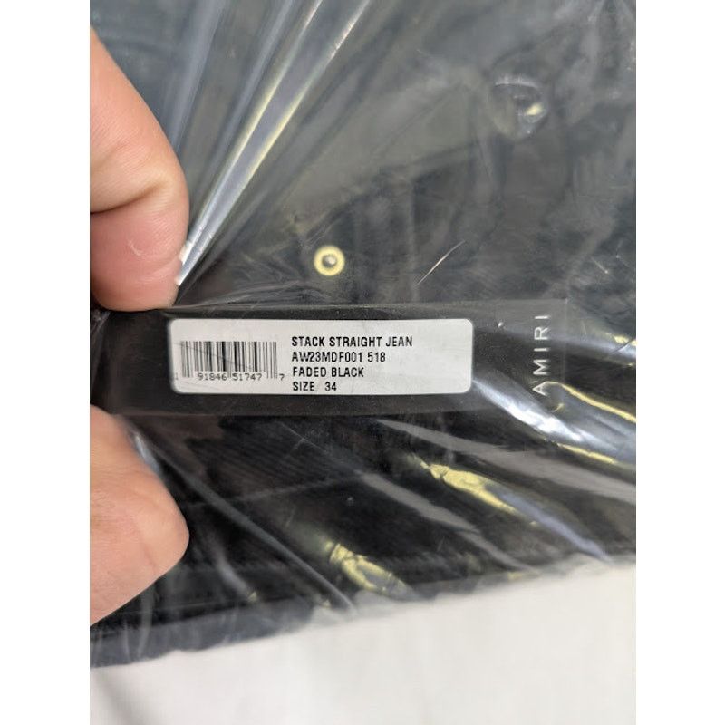 Amiri o1rshd1 Stack Straight Jeans in Faded Black Size US 34 / EU 50 - 22 Thumbnail