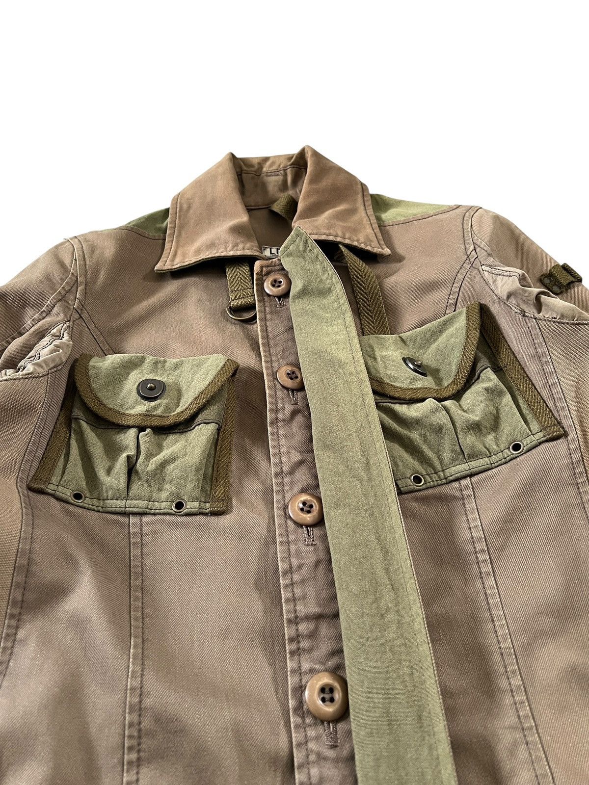 Le Grande Bleu (L.G.B.) Vintage 1990s LGB Military Cargo Jacket Size US XS / EU 42 / 0 - 18 Thumbnail