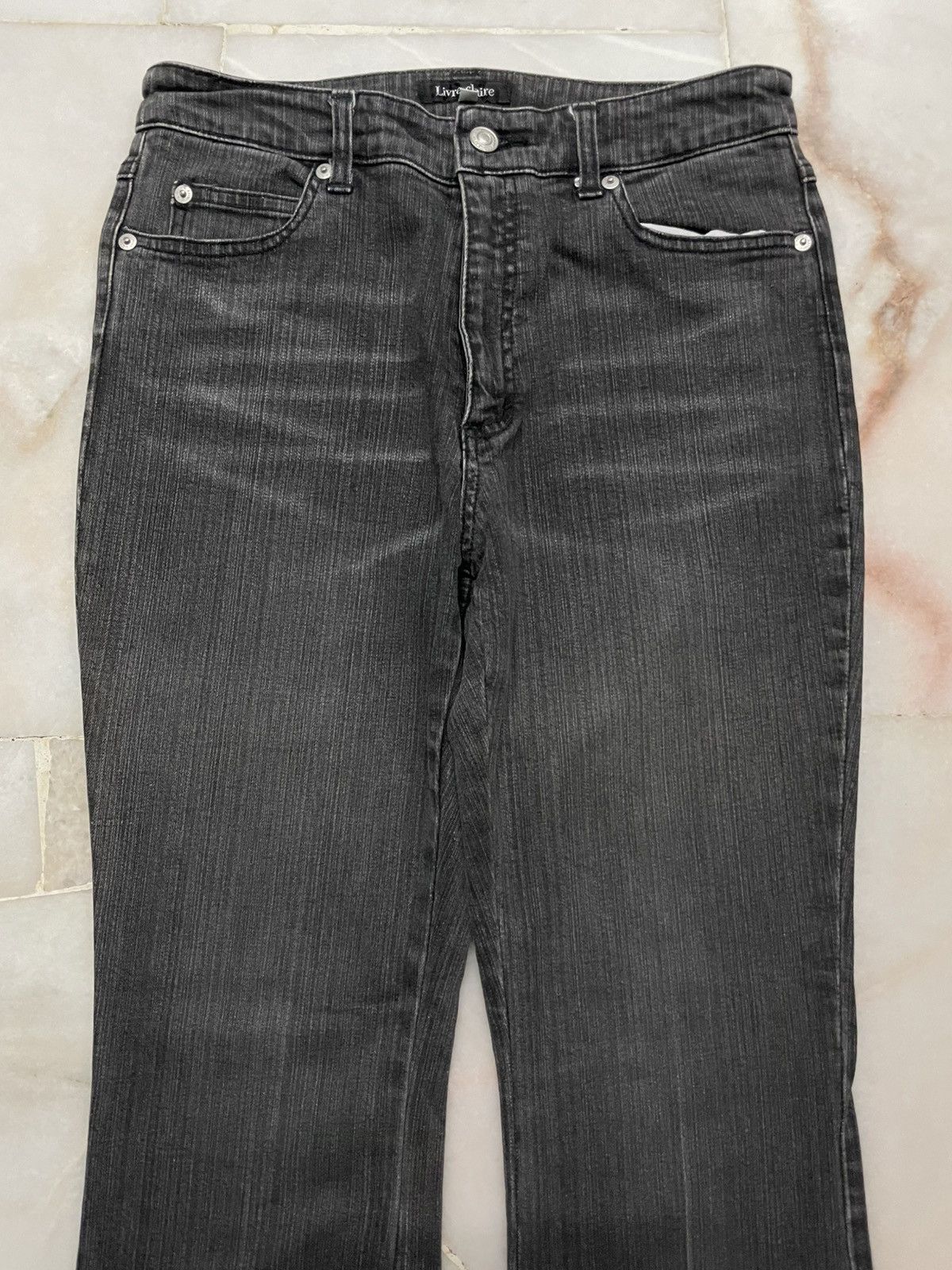 Japanese Brand 💥Flared💥90s Style Live Claire Japan Mudwash Slim Bootcut Size US 29 - 2 Thumbnail