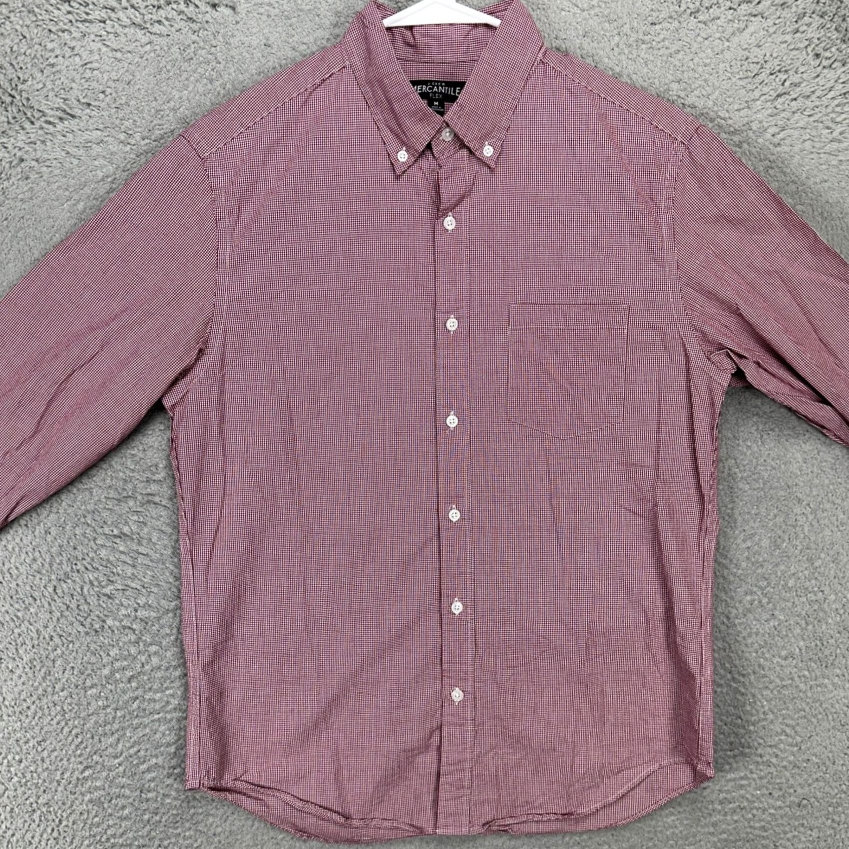 J.Crew J. Crew Mercantile Flex Shirt Button Down Mens Medium Maroon White Shepherd Check Shirt Size US M / EU 48-50 / 2 - 3 Thumbnail