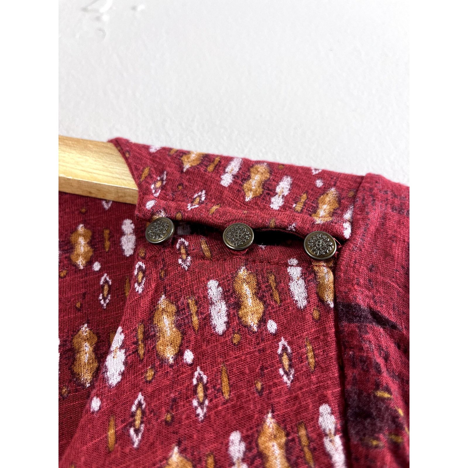 Lucky Brand Women's Red Boho Lucky Brand Blouse M Size M / US 6-8 / IT 42-44 - 3 Thumbnail