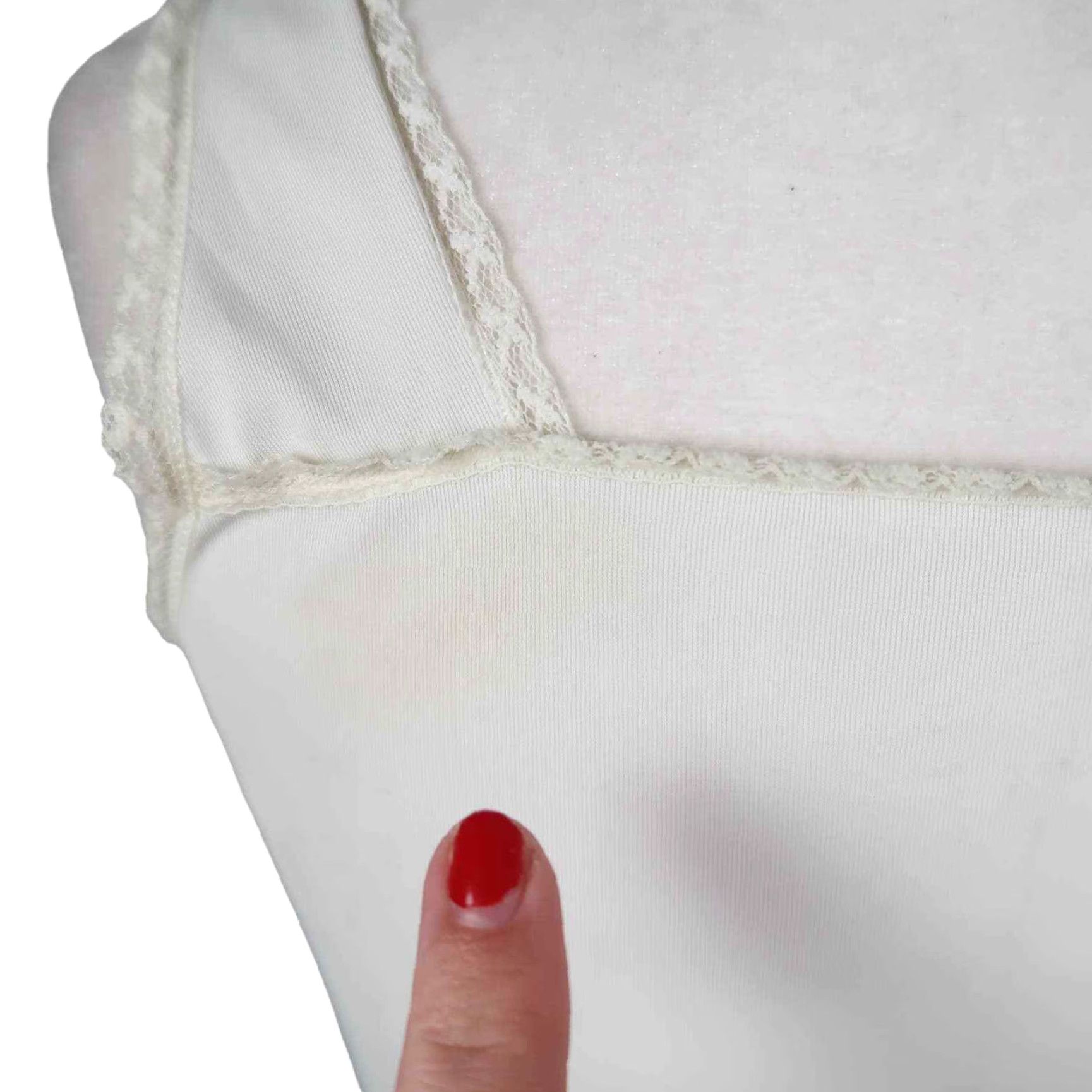Vintage VINTAGE Her Majesty cream white nylon maxi slip dress 14 Women Sleeveless Dress 70s 80s sheath Size S / US 4 / IT 40 - 5 Thumbnail