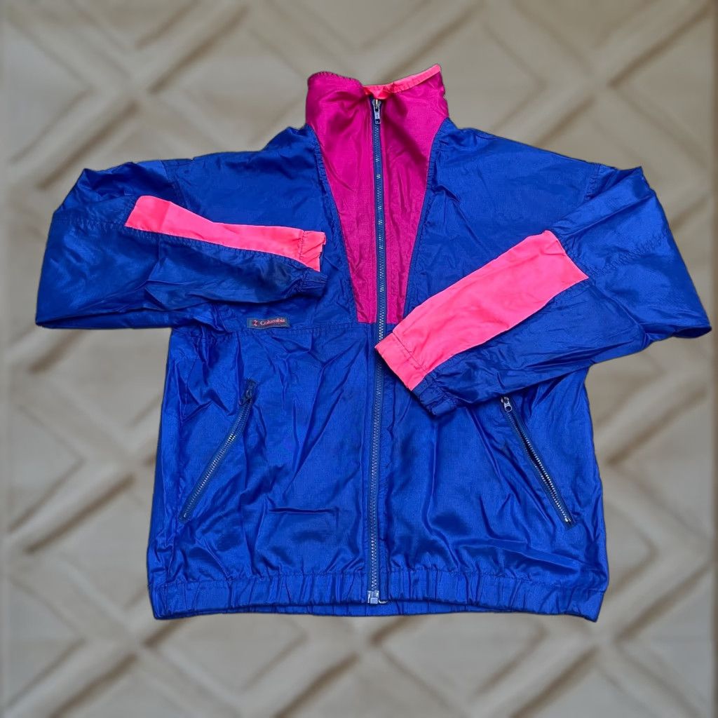 Pinko VINTAGE Columbia Windbreaker Jacket Womens Medium Blue Size M / US 6-8 / IT 42-44 - 1 Thumbnail