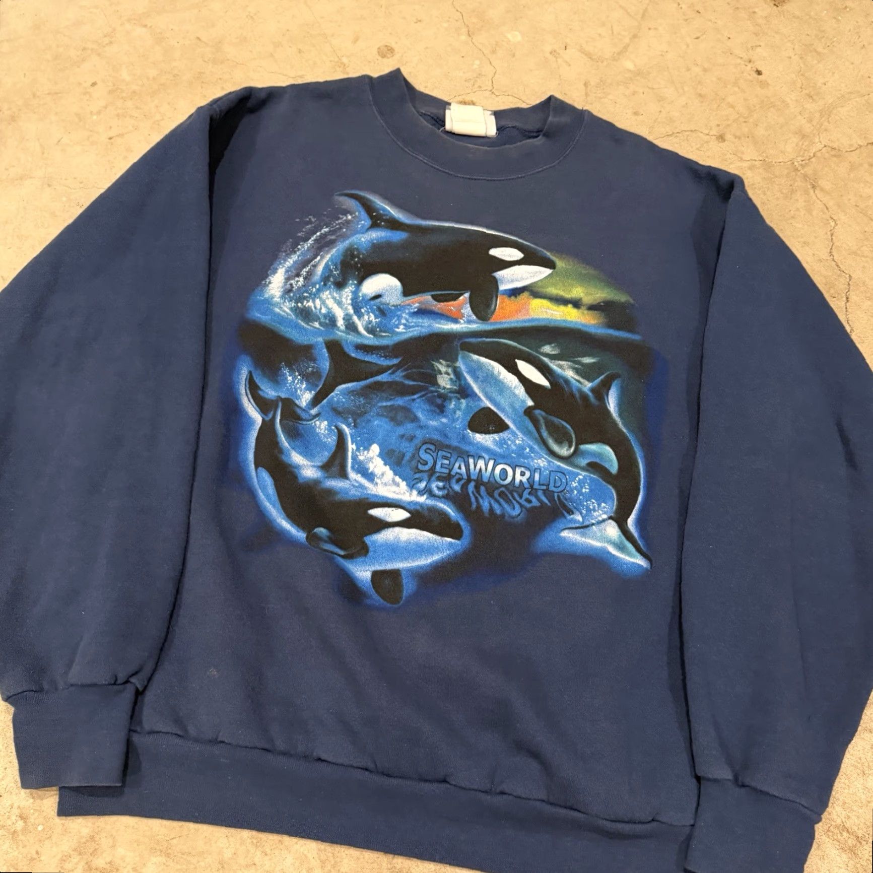 Lee VINTAGE Lee Sweatshirt Men L Blue Nature Outdoors Crewneck USA 90s Sports Graphic Print Size US L / EU 52-54 / 3 - 5 Thumbnail