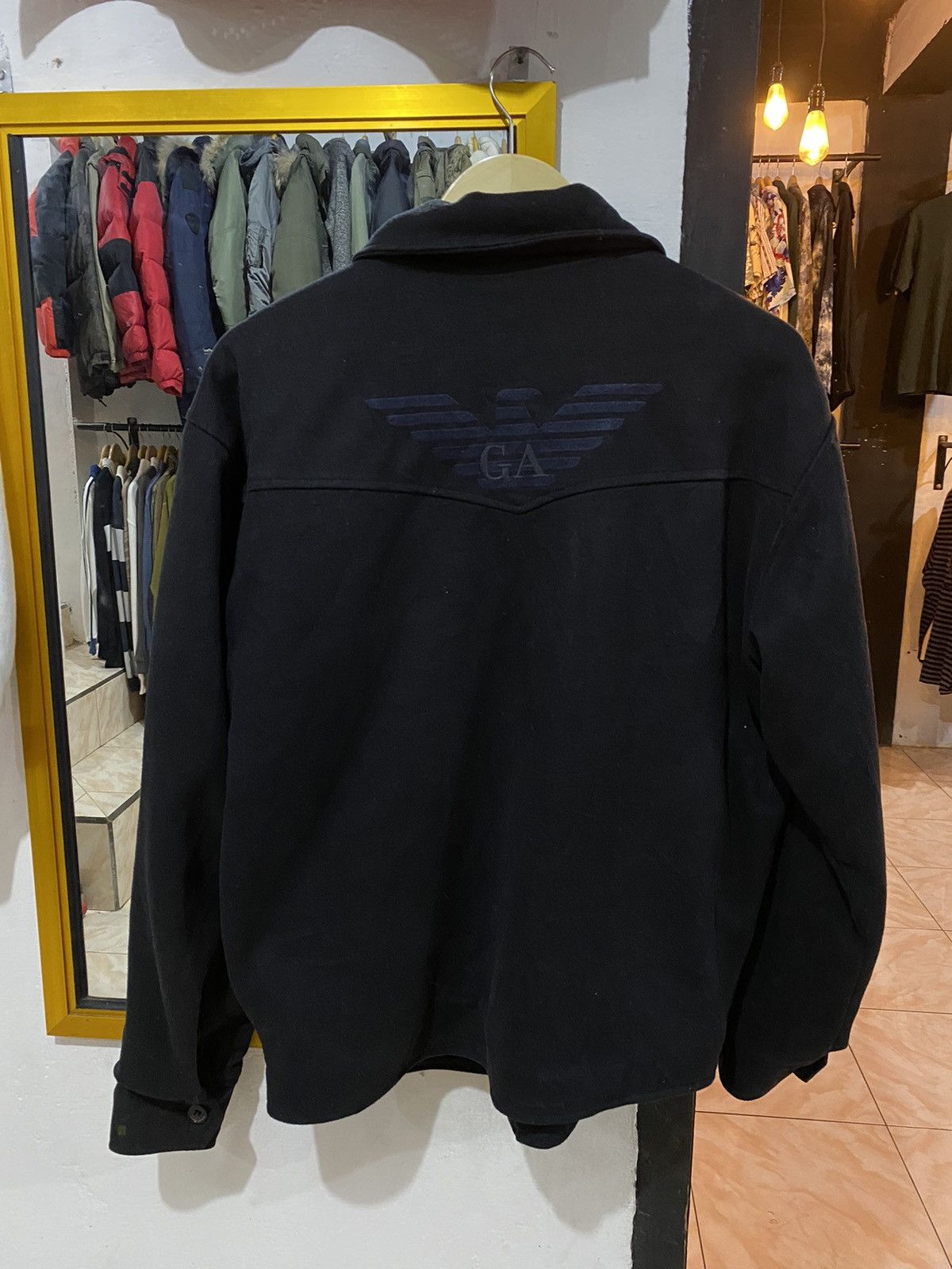 Giorgio Armani Jacket workwear woll Giorgio armani vintage Size US L / EU 52-54 / 3 - 1 Thumbnail