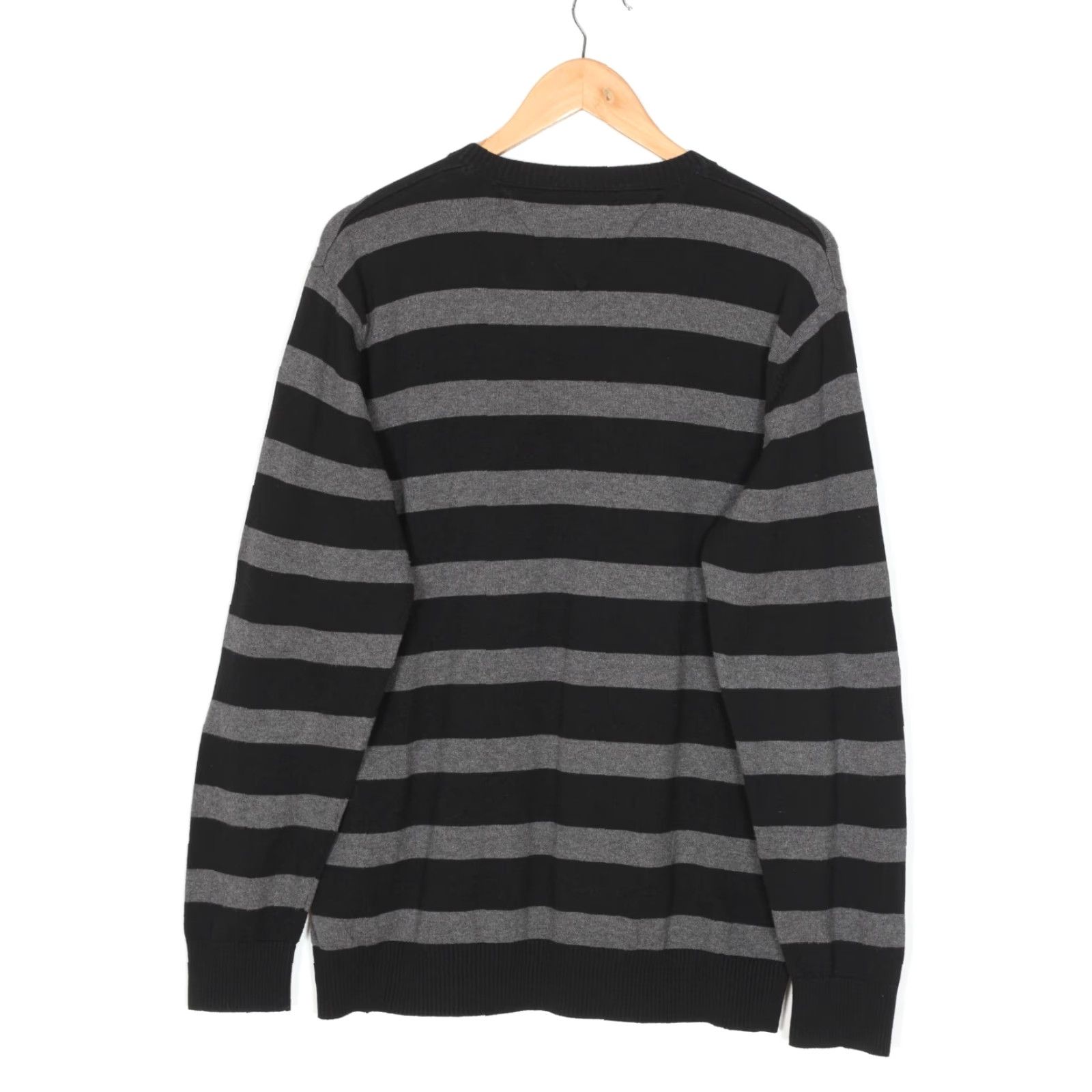 Tommy Hilfiger TOMMY HILFIGER V Neck Striped Cotton Jumper Sweater Men L Victorian VR1840 Size US L / EU 52-54 / 3 - 3 Thumbnail