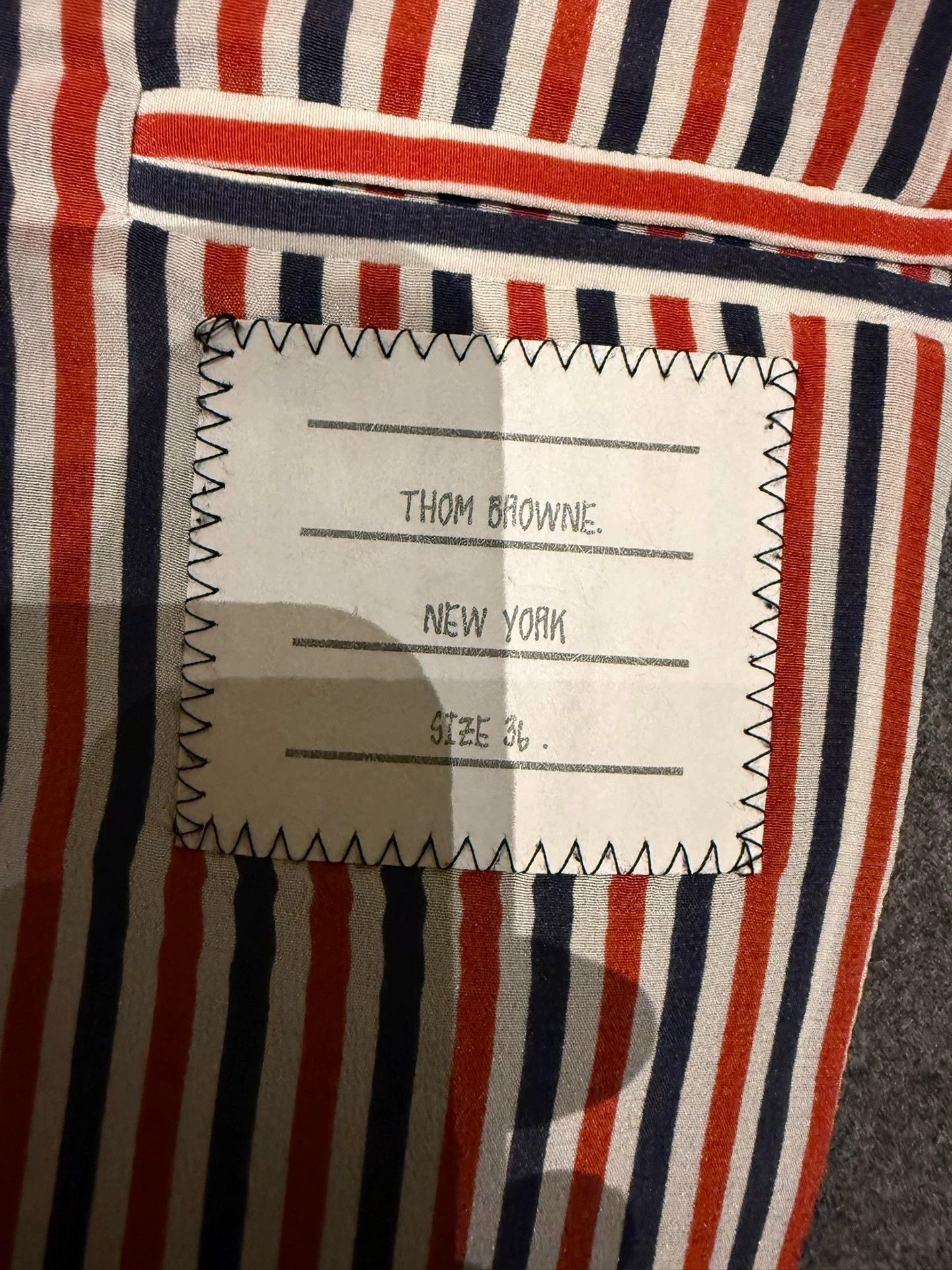 Thom Browne Thom Browne Women's Rare Mid-Gray Stripe Wool Coat Size36 Size XS / US 0-2 / IT 36-38 - 4 Thumbnail