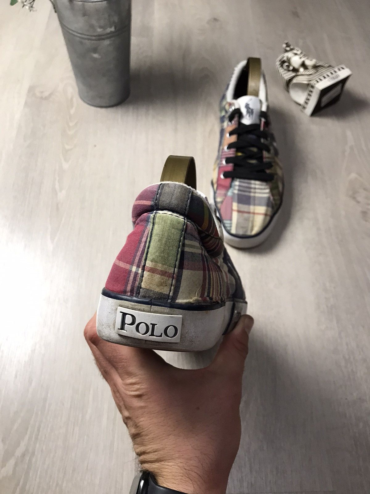 Vintage Polo Ralph Lauren checkered sneakers