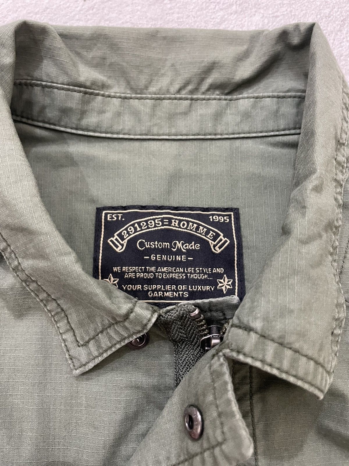 291295=Homme 291295=home Shirt Olive Utility Multi Pocket 14th if6was9 Size US M / EU 48-50 / 2 - 6 Thumbnail