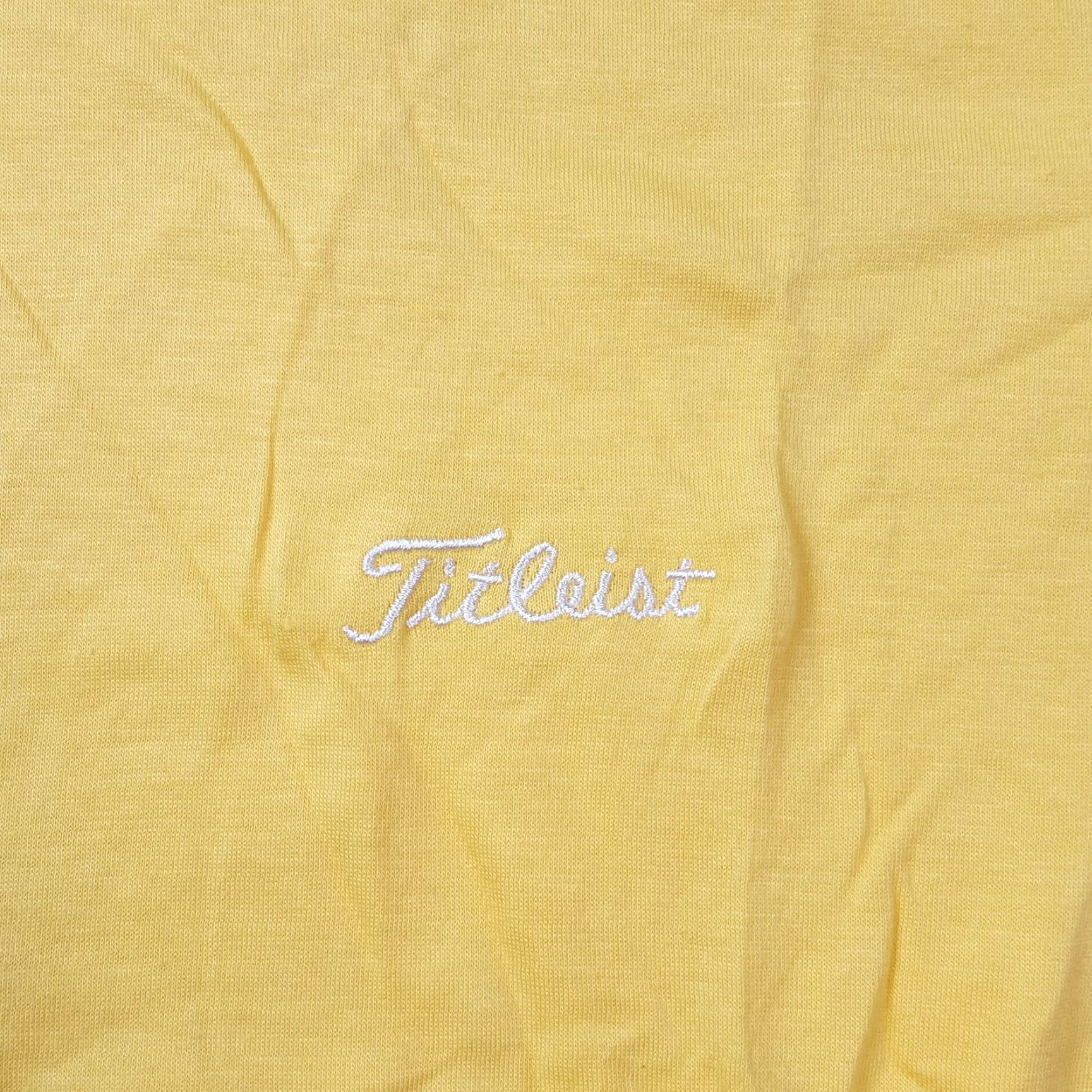 Titleist Titleist Golf Polo Shirt Men's Large Yellow Short Sleeve Collared PGA Pullover VINTAGE Size US L / EU 52-54 / 3 - 3 Thumbnail