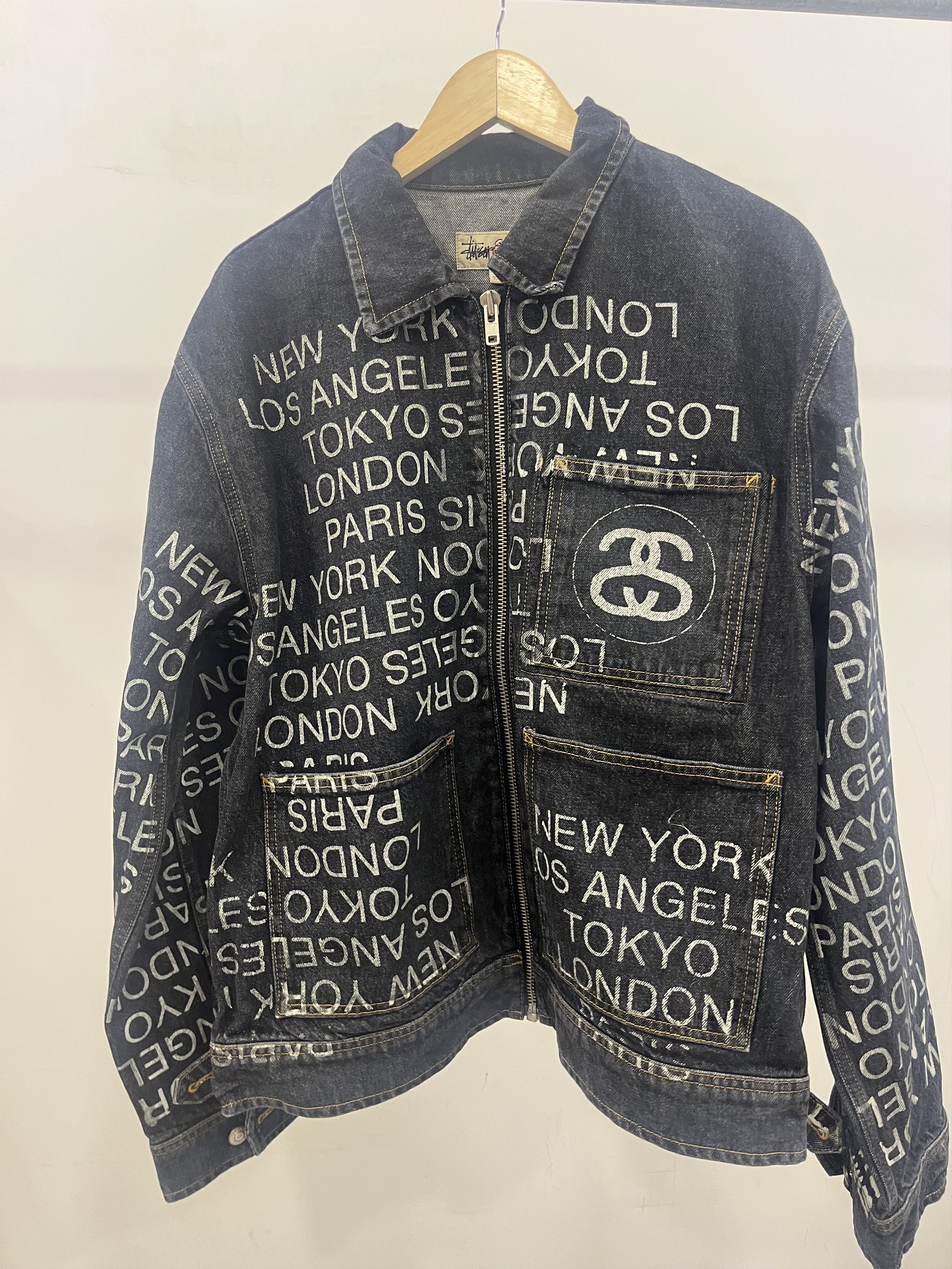Stussy TRUCKER JACKET DENIM Size US L / EU 52-54 / 3 - 3 Thumbnail