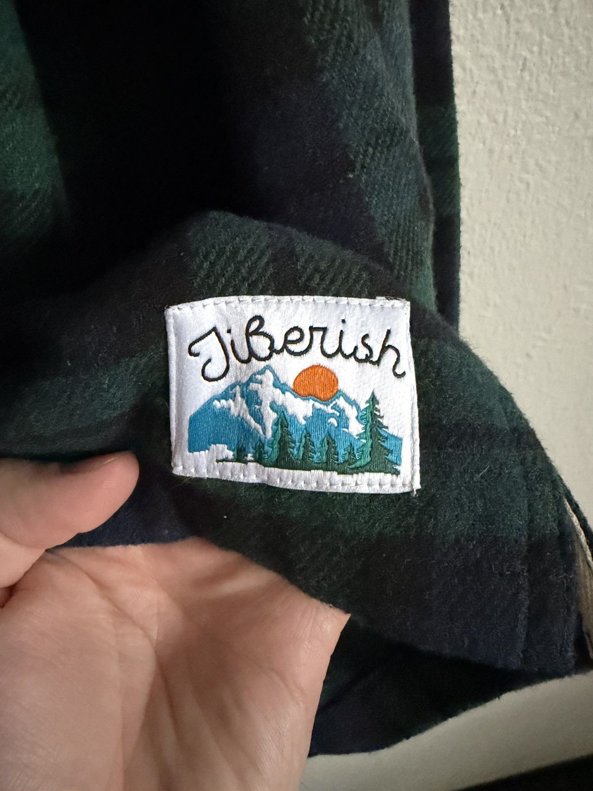 Jiberish Flannel Rugby Shirt - Navy/Green Size US M / EU 48-50 / 2 - 4 Thumbnail