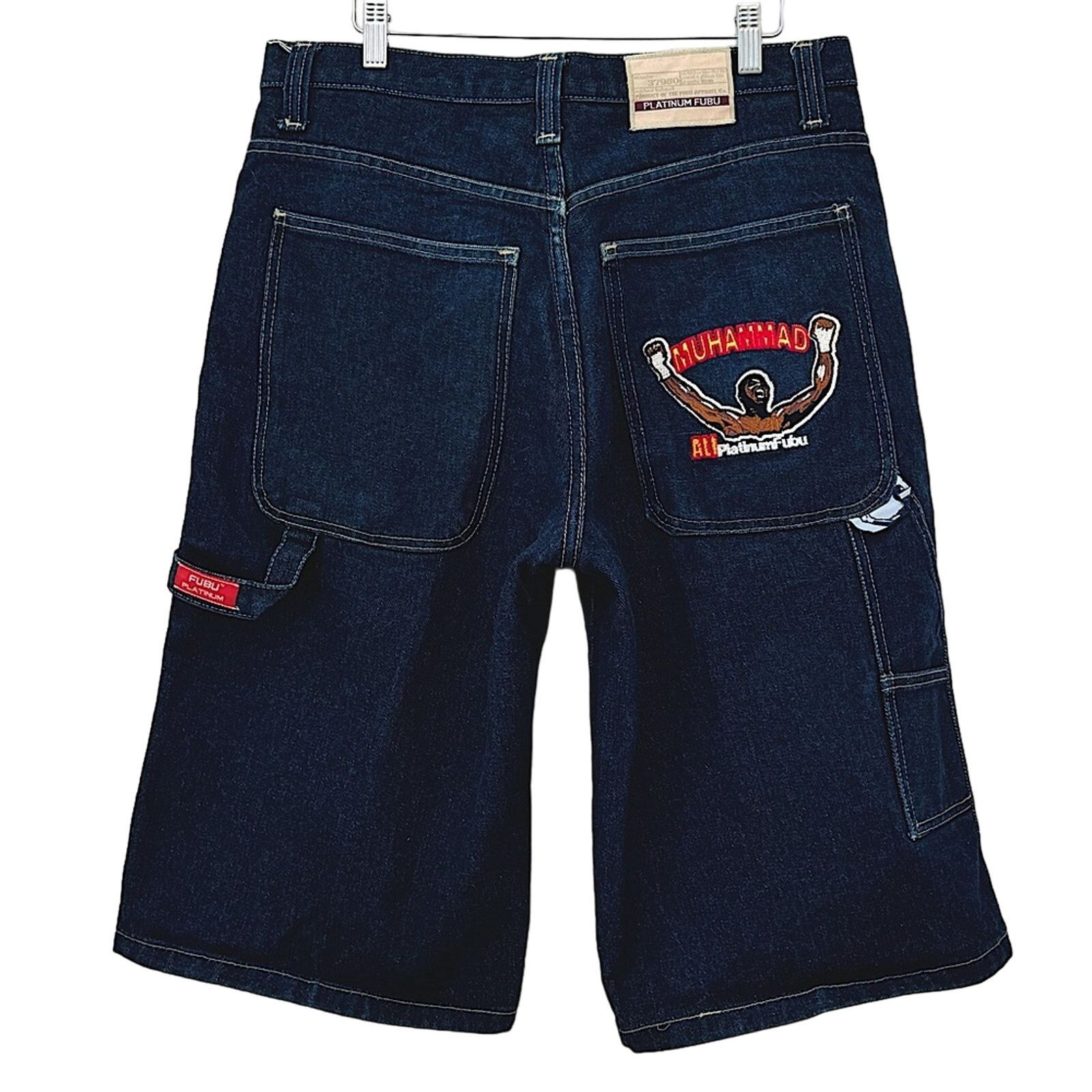 Vintage Platinum Fubu Muhammad Ali jorts