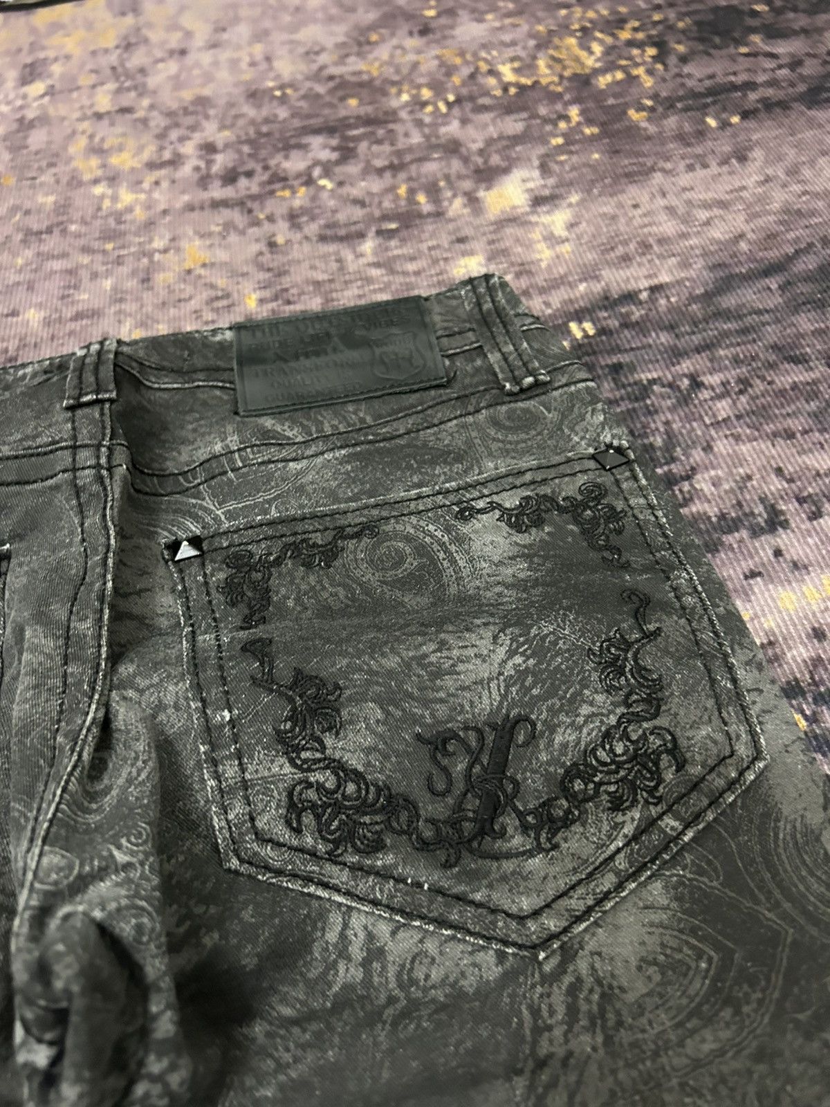 Beauty Beast Xfrm Paisley Studded Pants Size US 28 / EU 44 - 13 Thumbnail