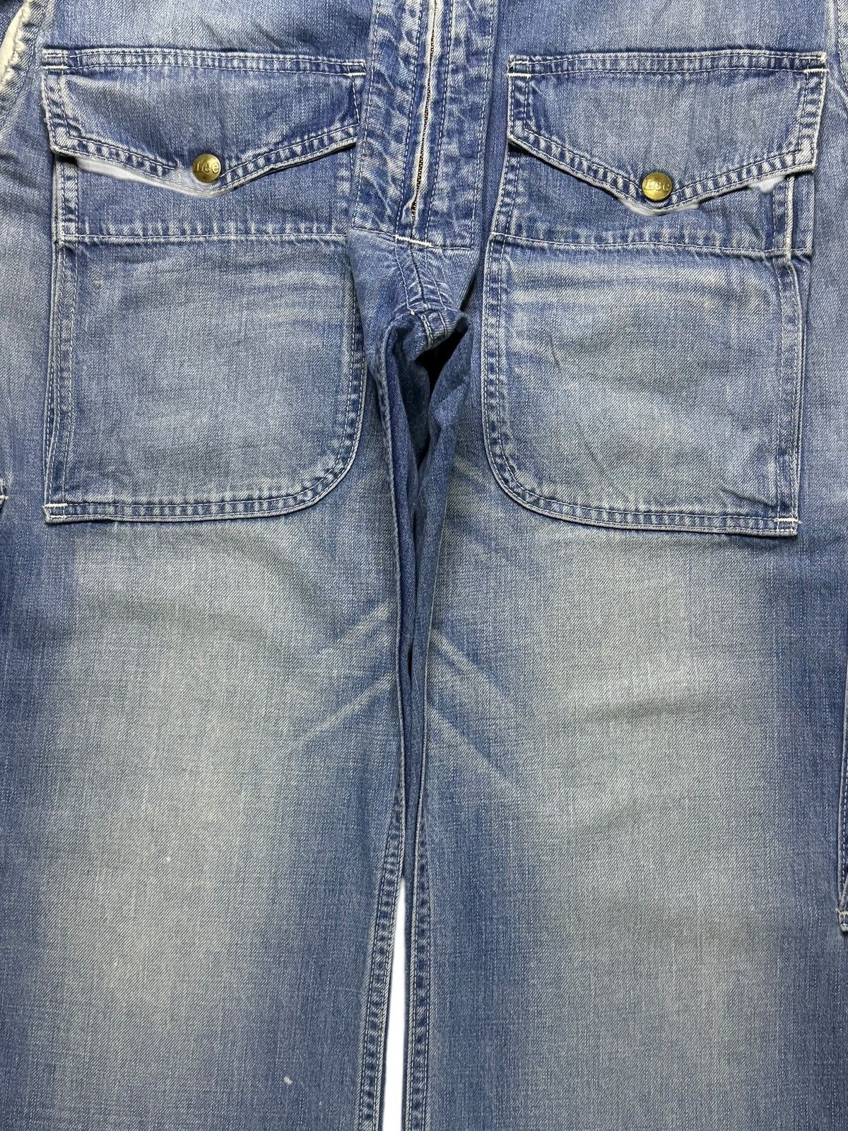 Lee Vintage Lee Sanforized Cargo Bush Pant Distress Flare Jeans Size US 35 - 5 Thumbnail