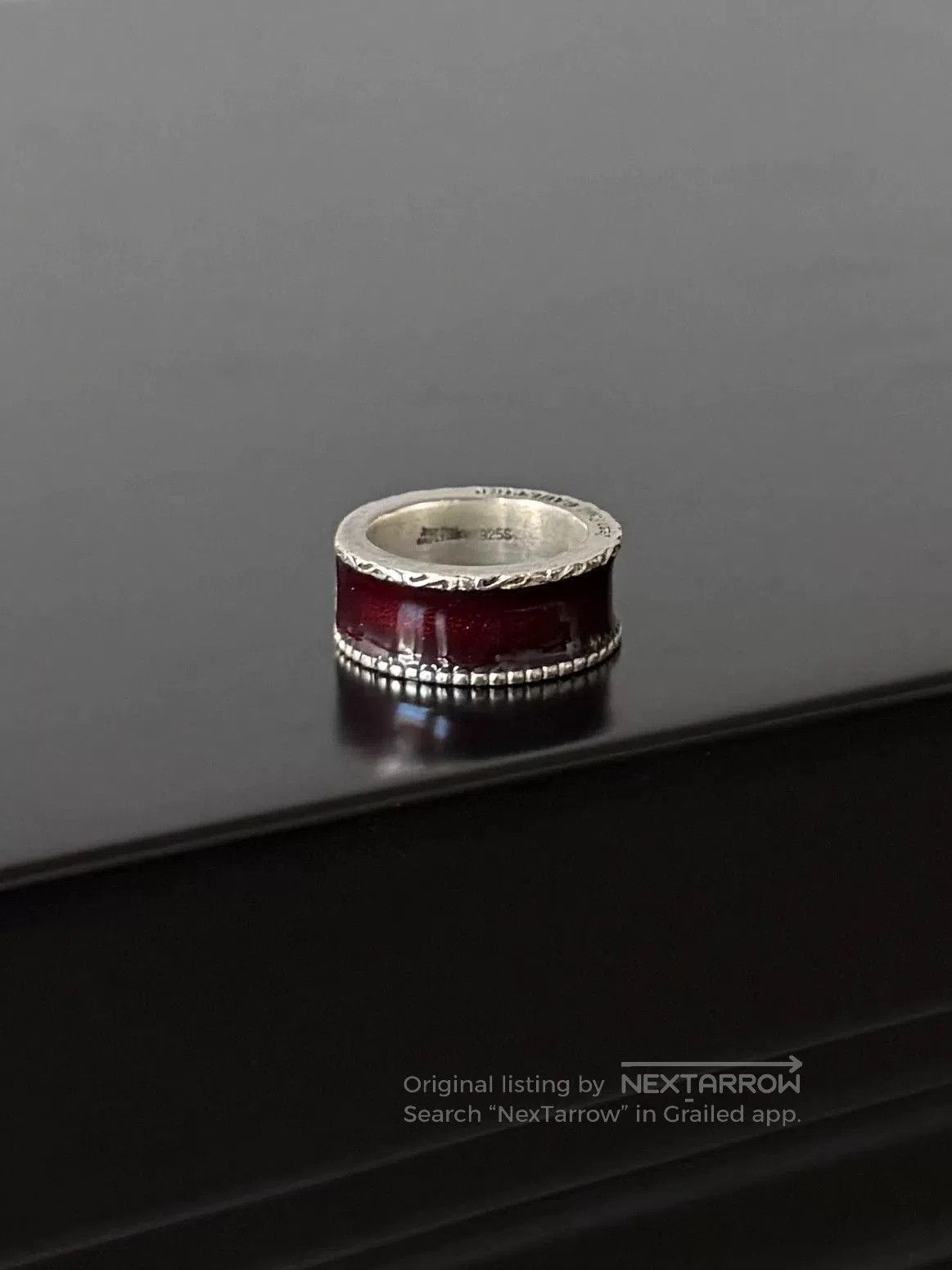Jean Paul Gaultier Red Silver Ring.