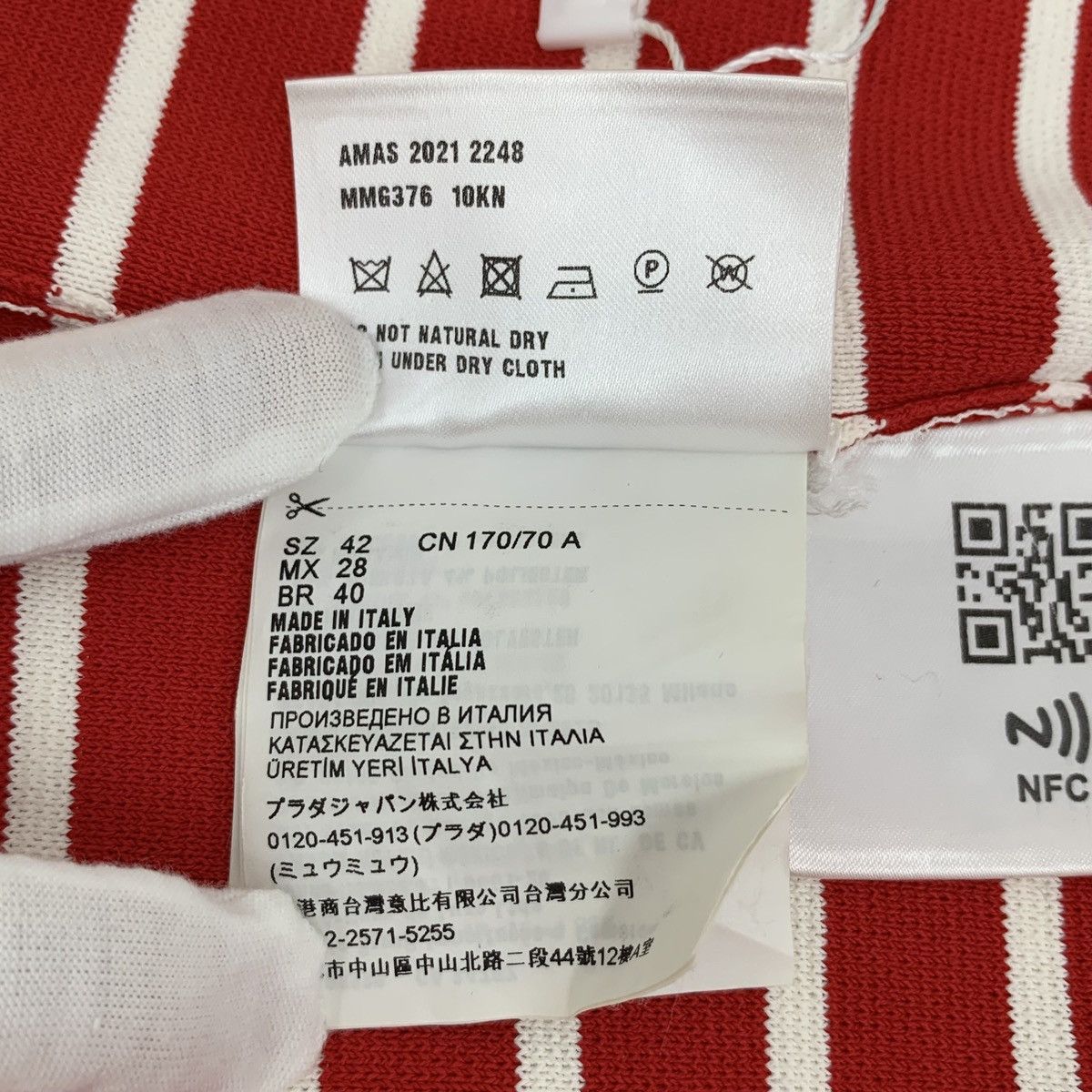 Miu Miu Miu Miu Logo Intarsia Striped Casual Knit Skirt K26WX Size 28" / US 6 / IT 42 - 7 Thumbnail